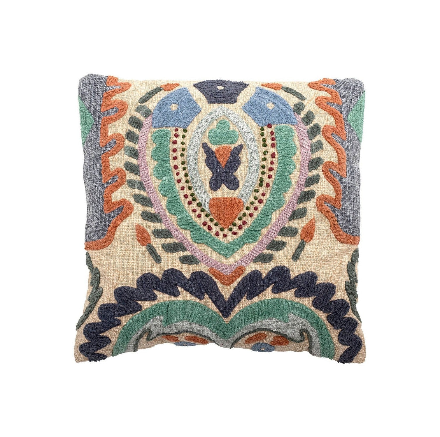 Bloomingville Chieti Cushion，蓝色，棉花