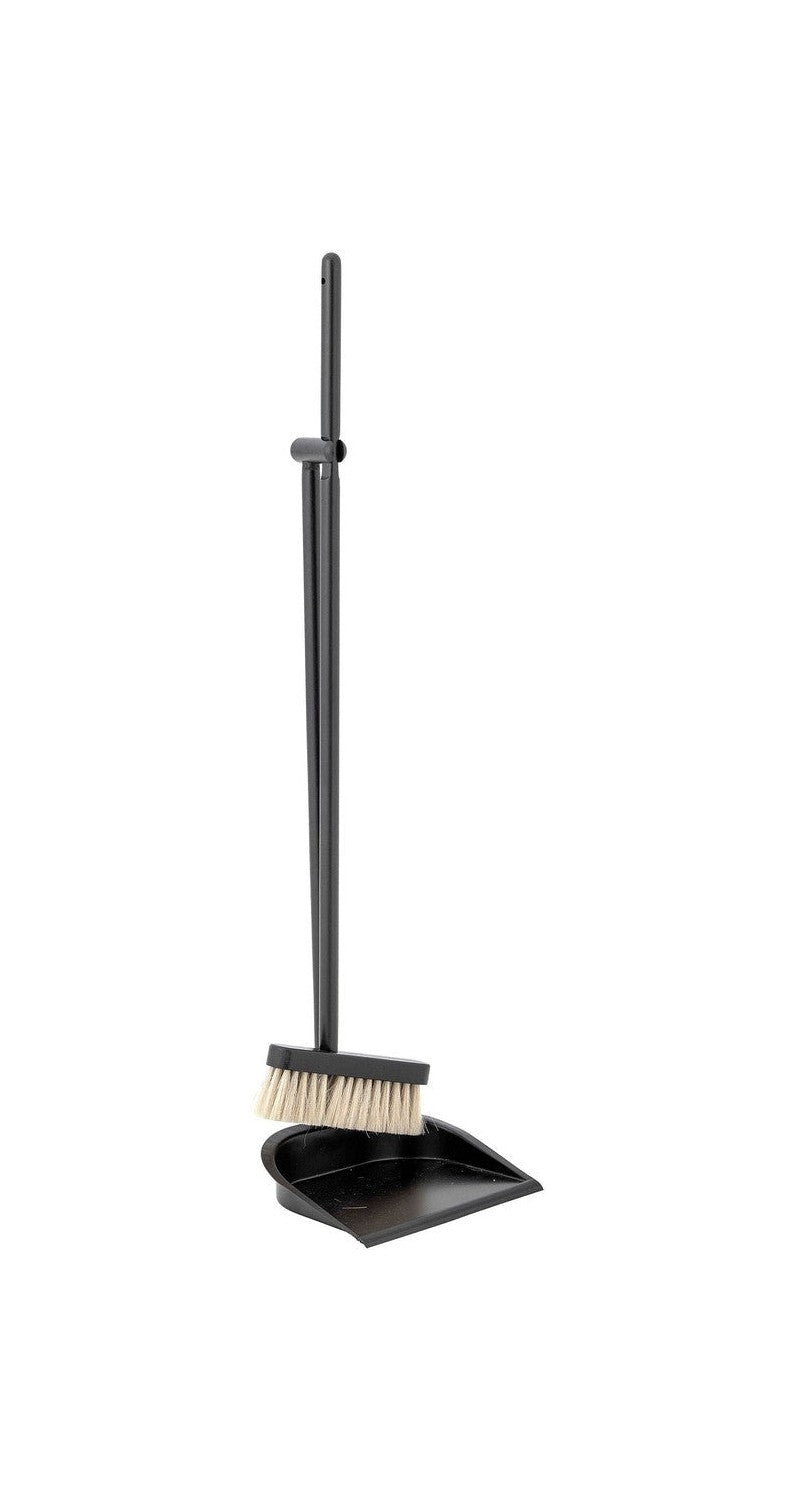 Bloomingville schoonmaken Dustpan & Broom, Black, Beech