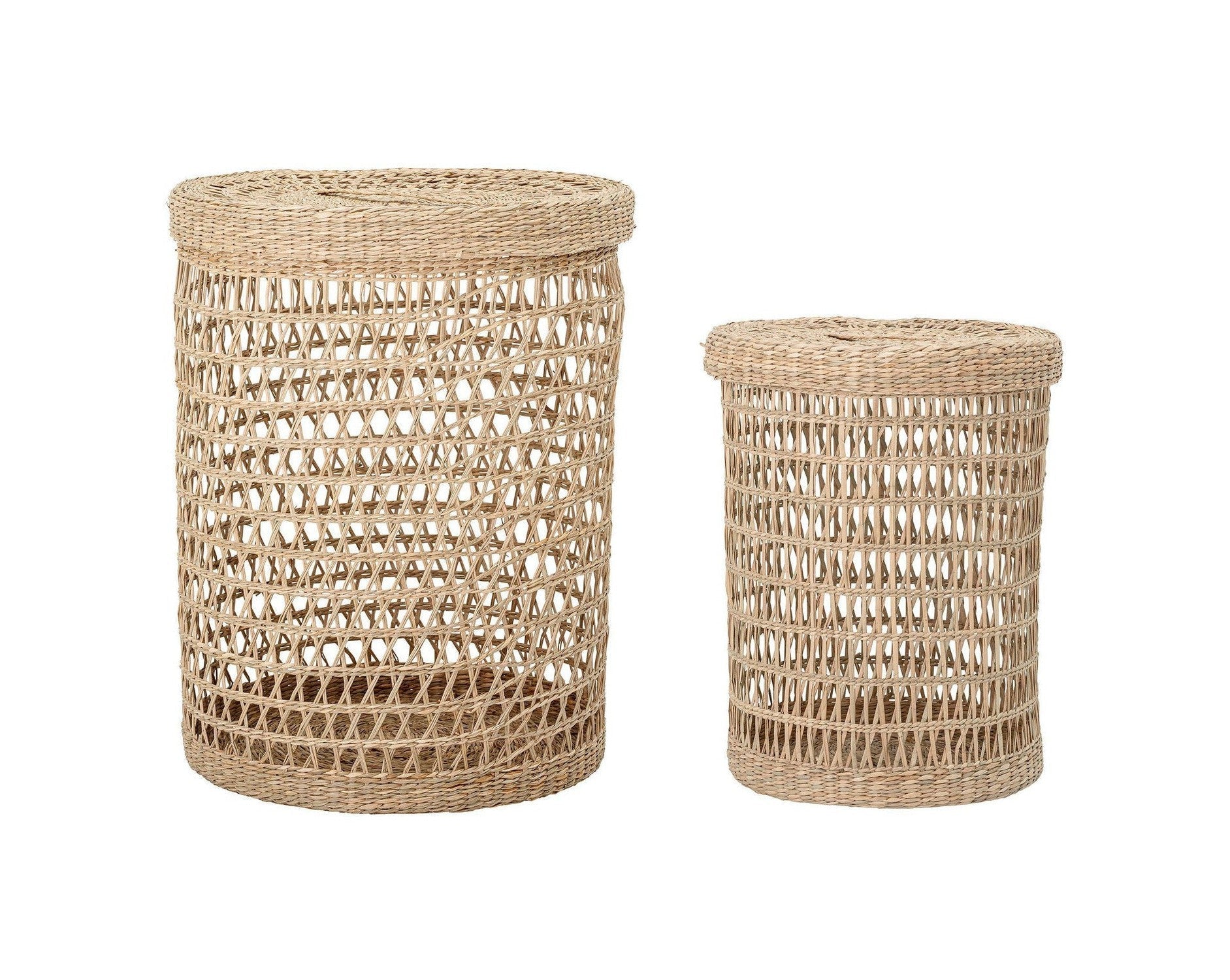 Bloomingville Connie Basket W/Lid, Nature, Sealgrass