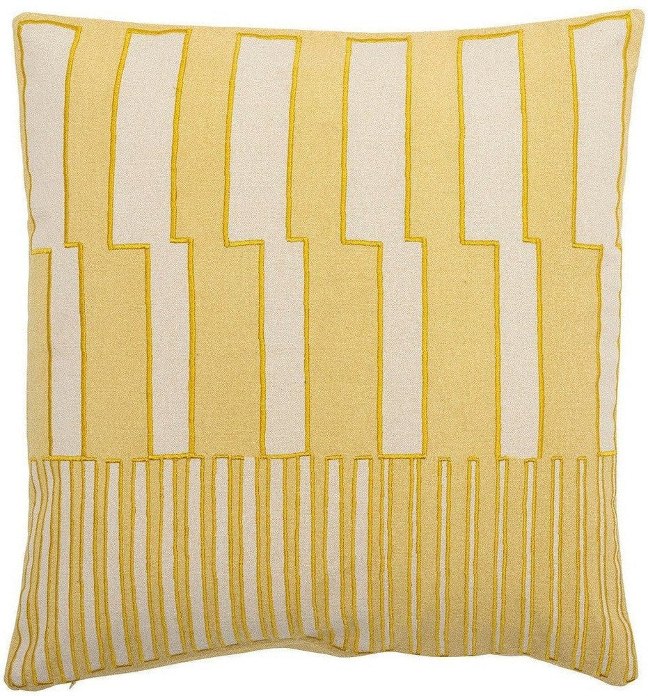 [product_category]-Bloomingville Cowes Cushion, Yellow, Cotton OEKO-TEX®-Bloomingville-5711173322541-82062129-BLO-1