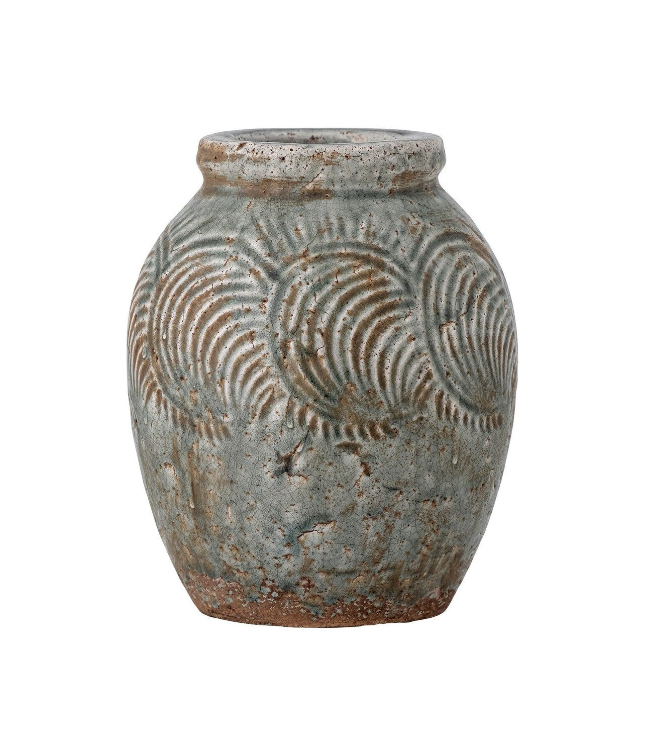 Bloomingville Damian Deco Vase, verde, terracotta