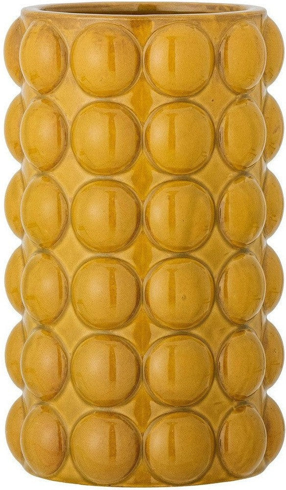 [product_category]-Bloomingville Deia Vase, Yellow, Stoneware-Bloomingville-5711173296118-82054071-BLO-1