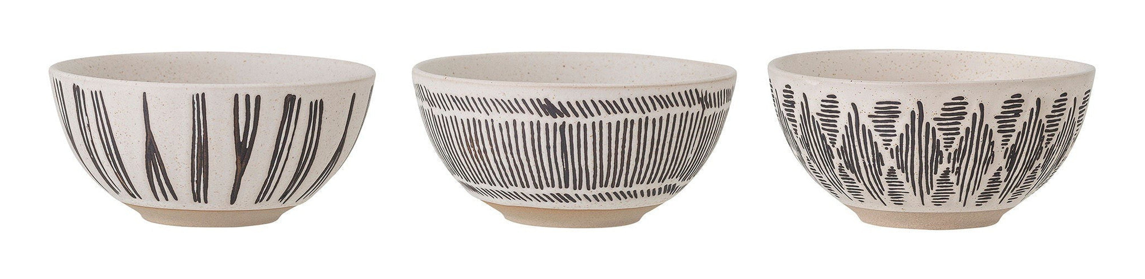 Bloomingville Eliana Bowl, zwart, steengoed