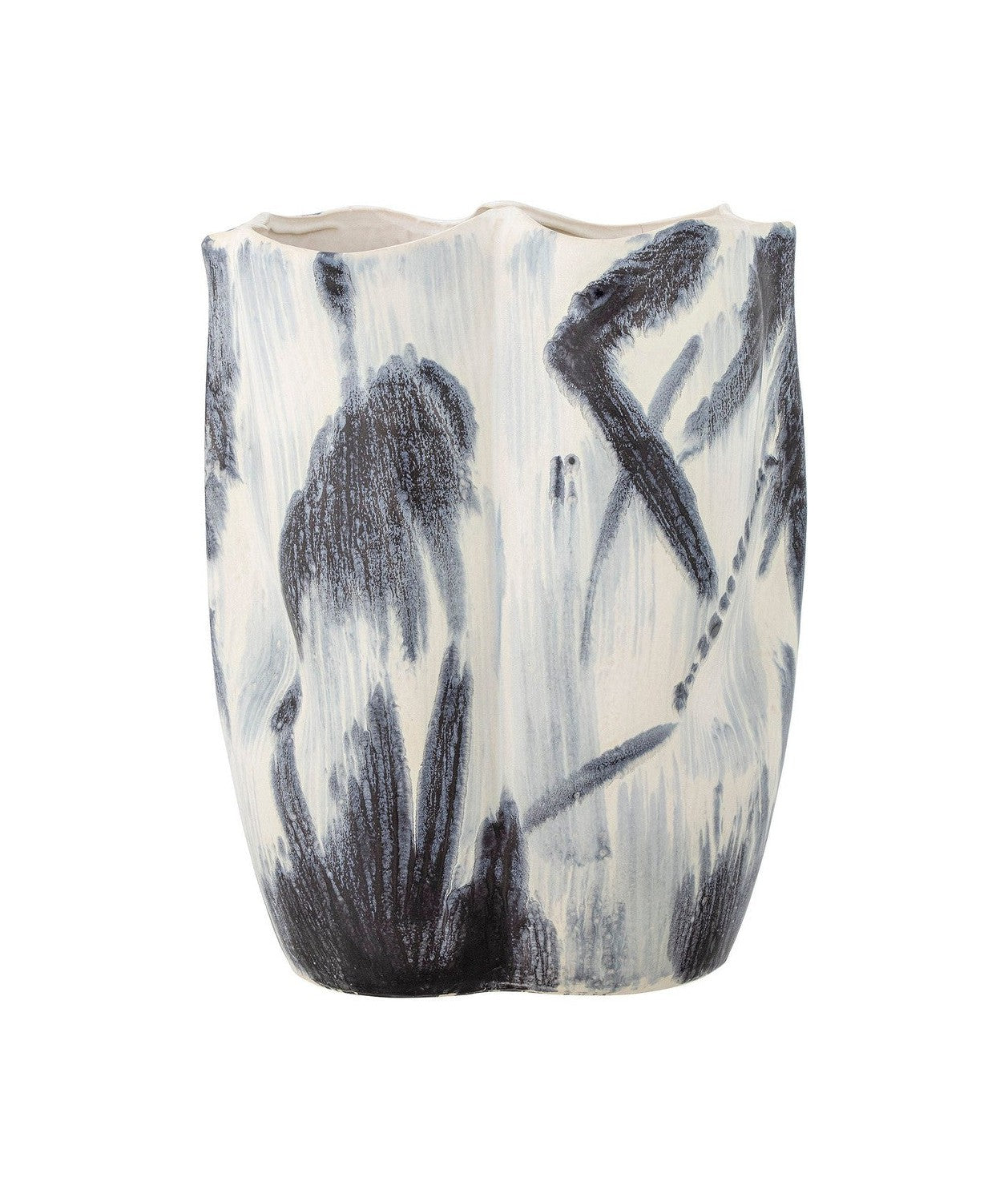 Bloomingville Elira Vase, svart, stengods