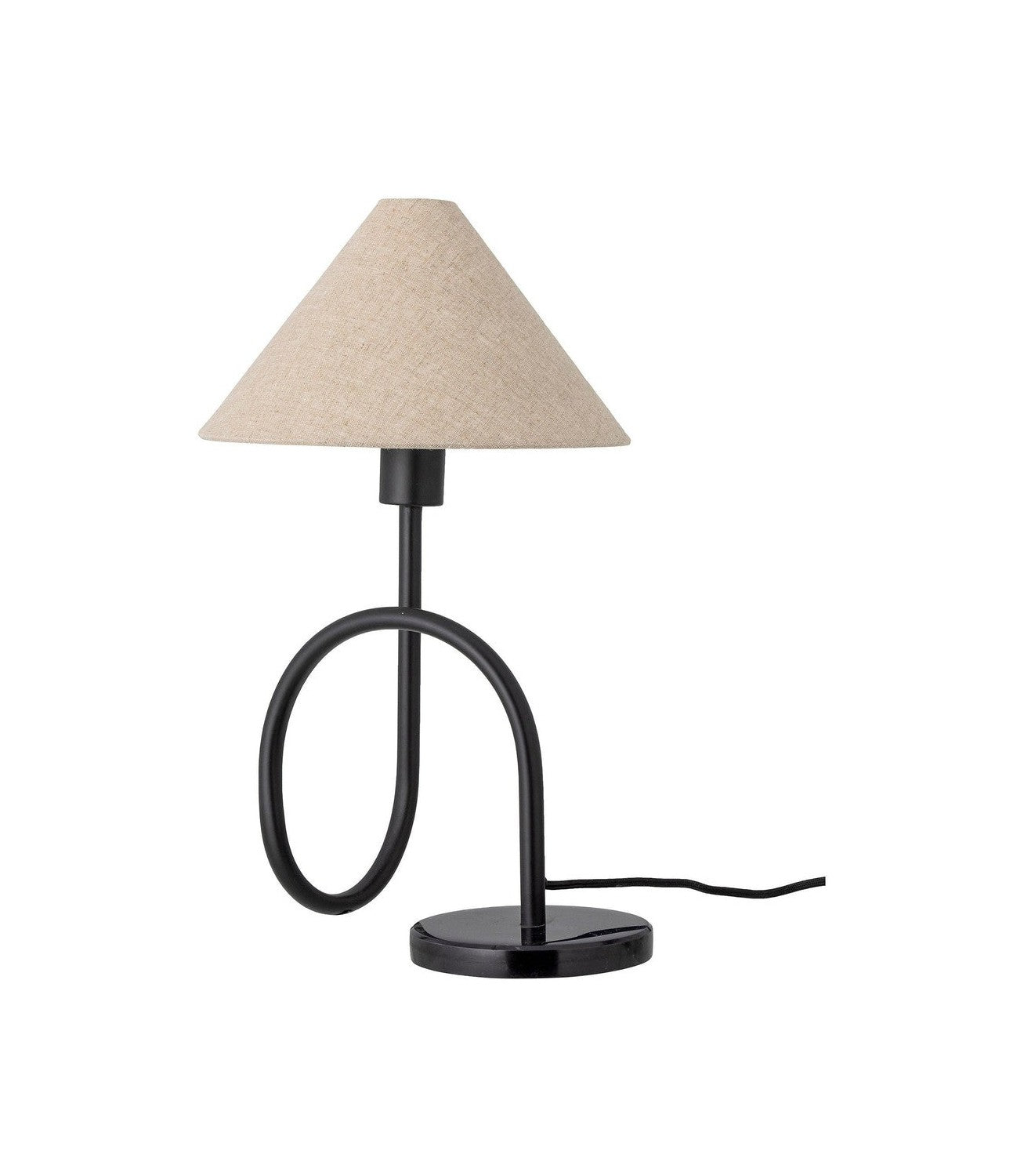 Bloomingville Emaline Tischlampe, Schwarz, Marmor