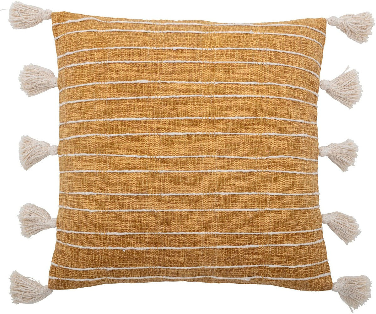 Bloomingville Emely Cushion, jaune, coton