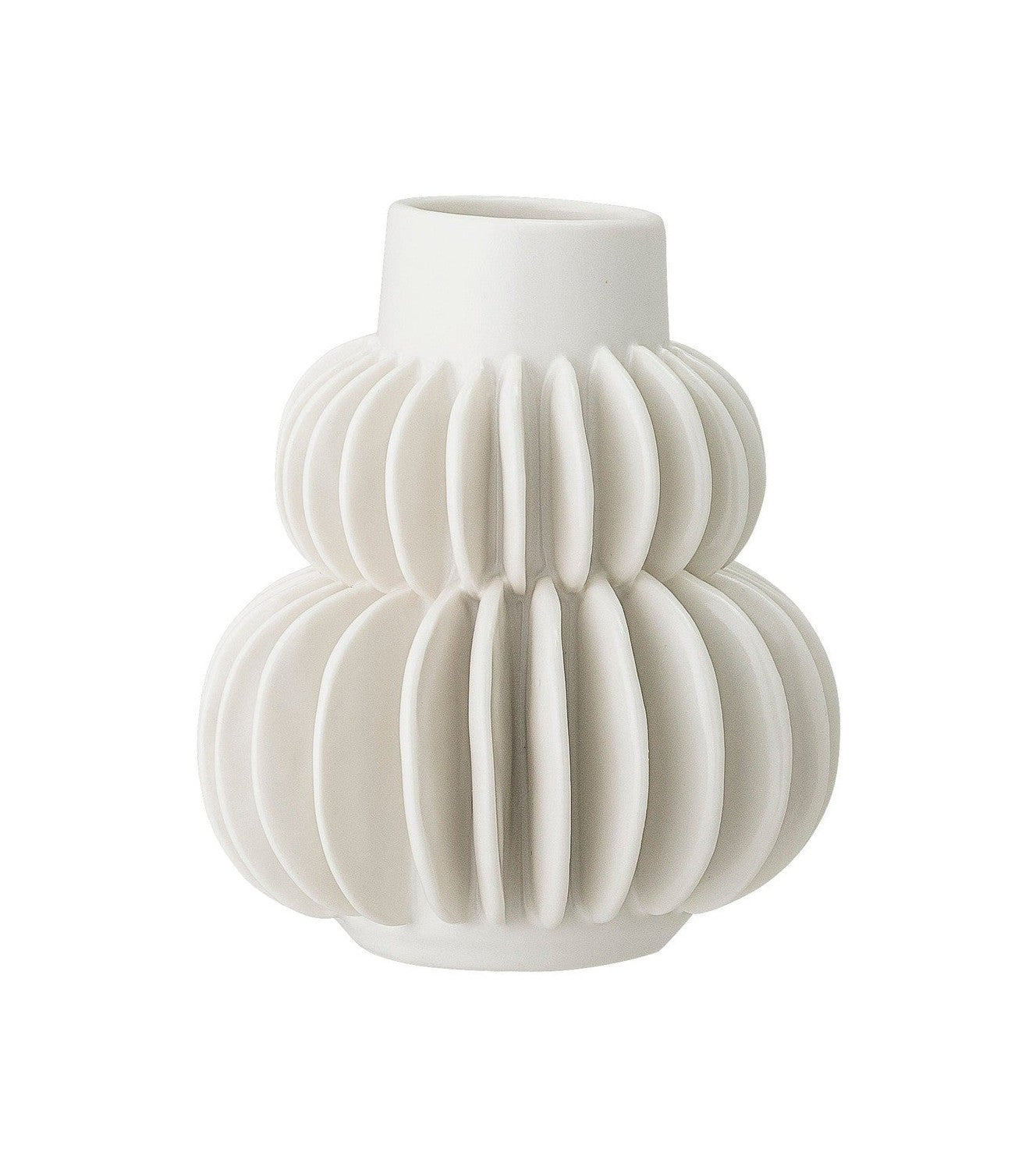 Bloomingville Halfdan Vase, White, Goneware