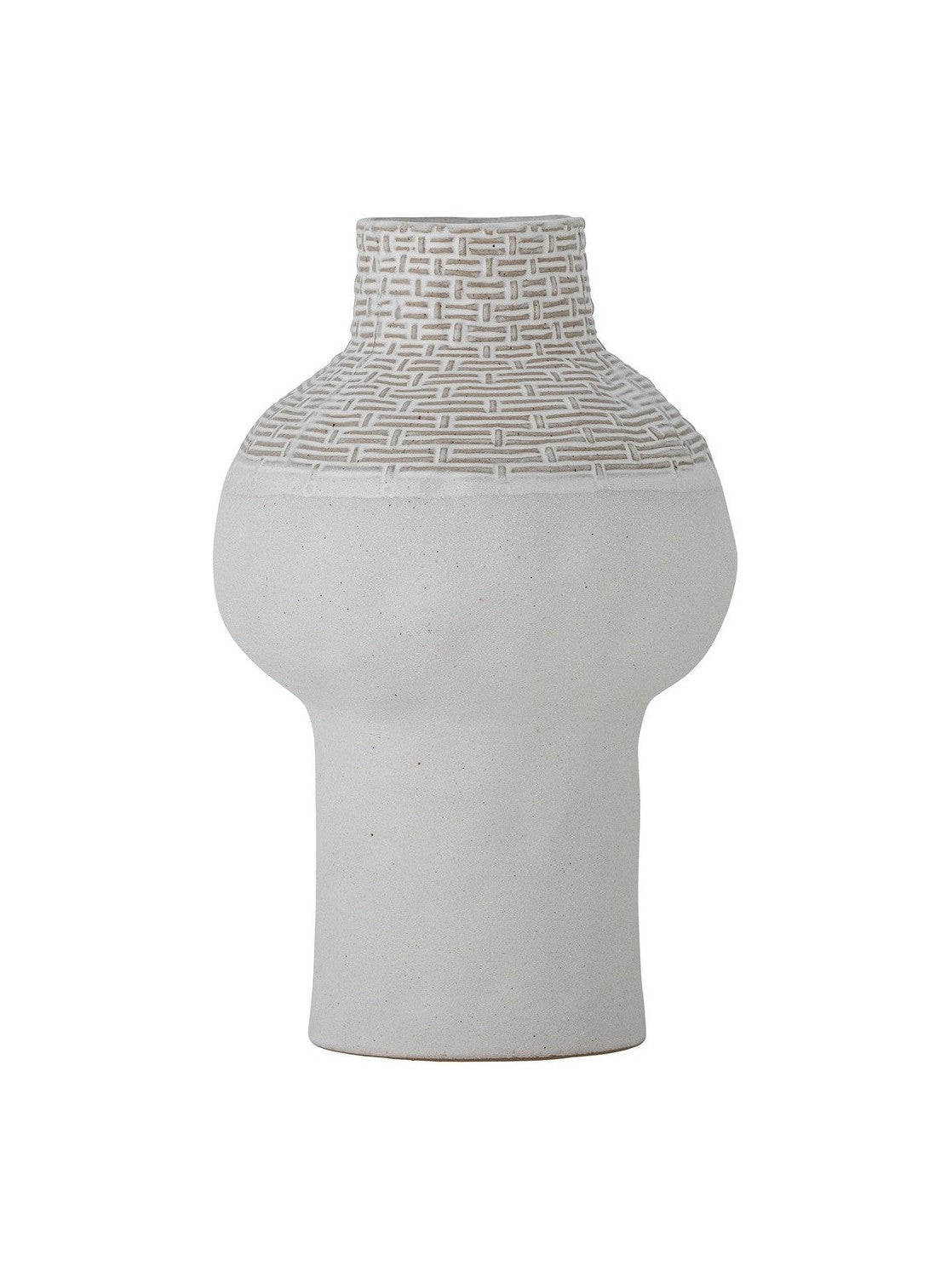 Vase de Bloomingville Iyore, blanco, gres de gres