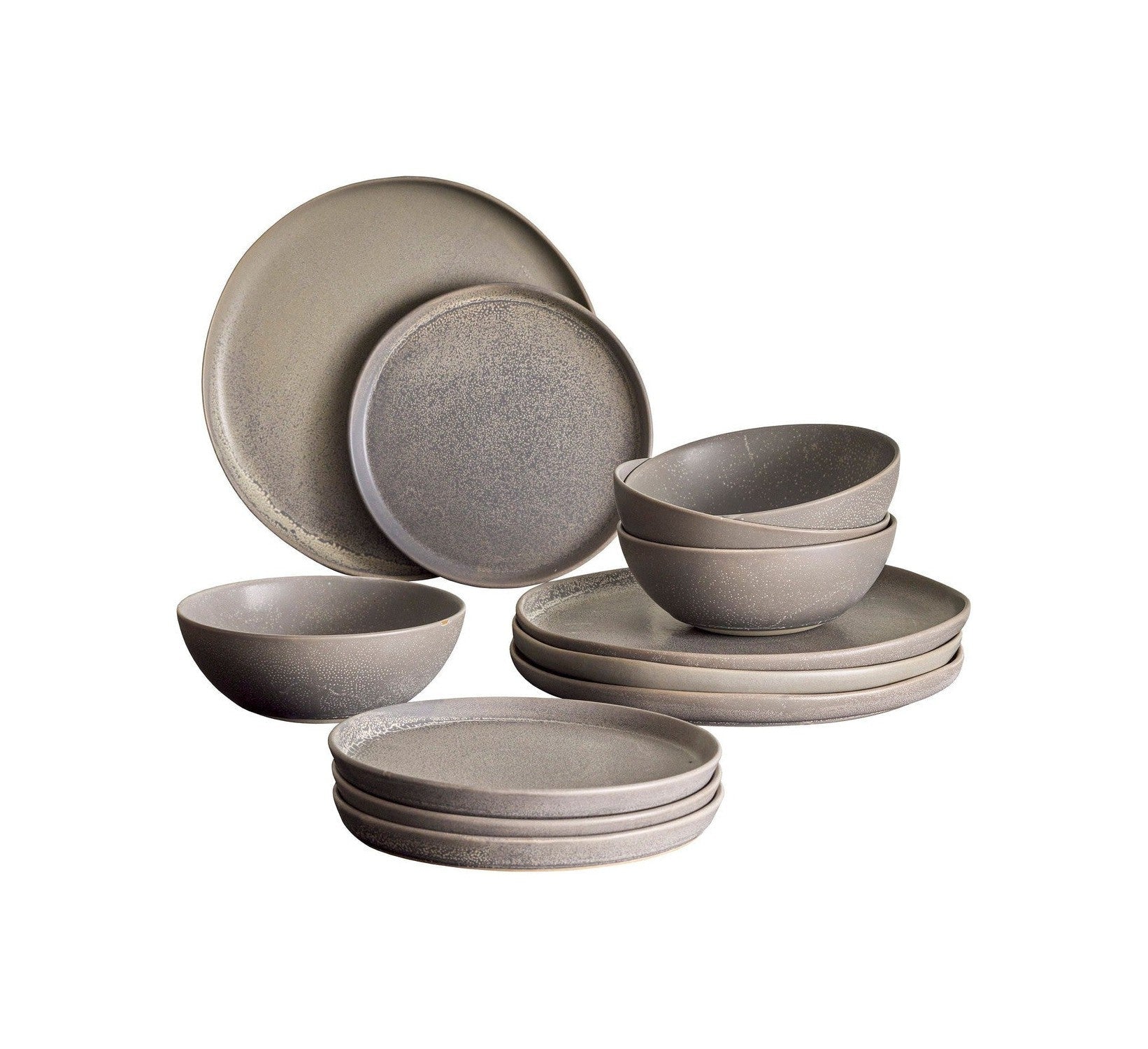 Bloomingville Kendra Dinnerware Set, Grey, Stoneware