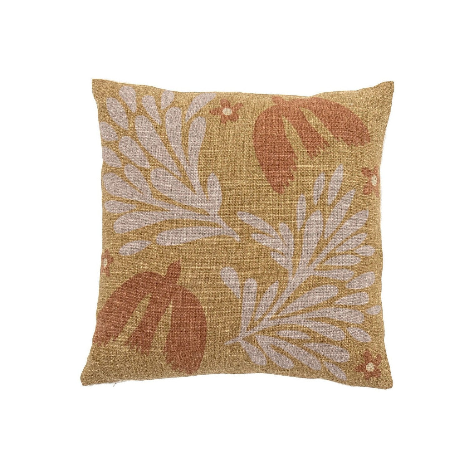 Bloomingville Lark Cushion, geel, katoen