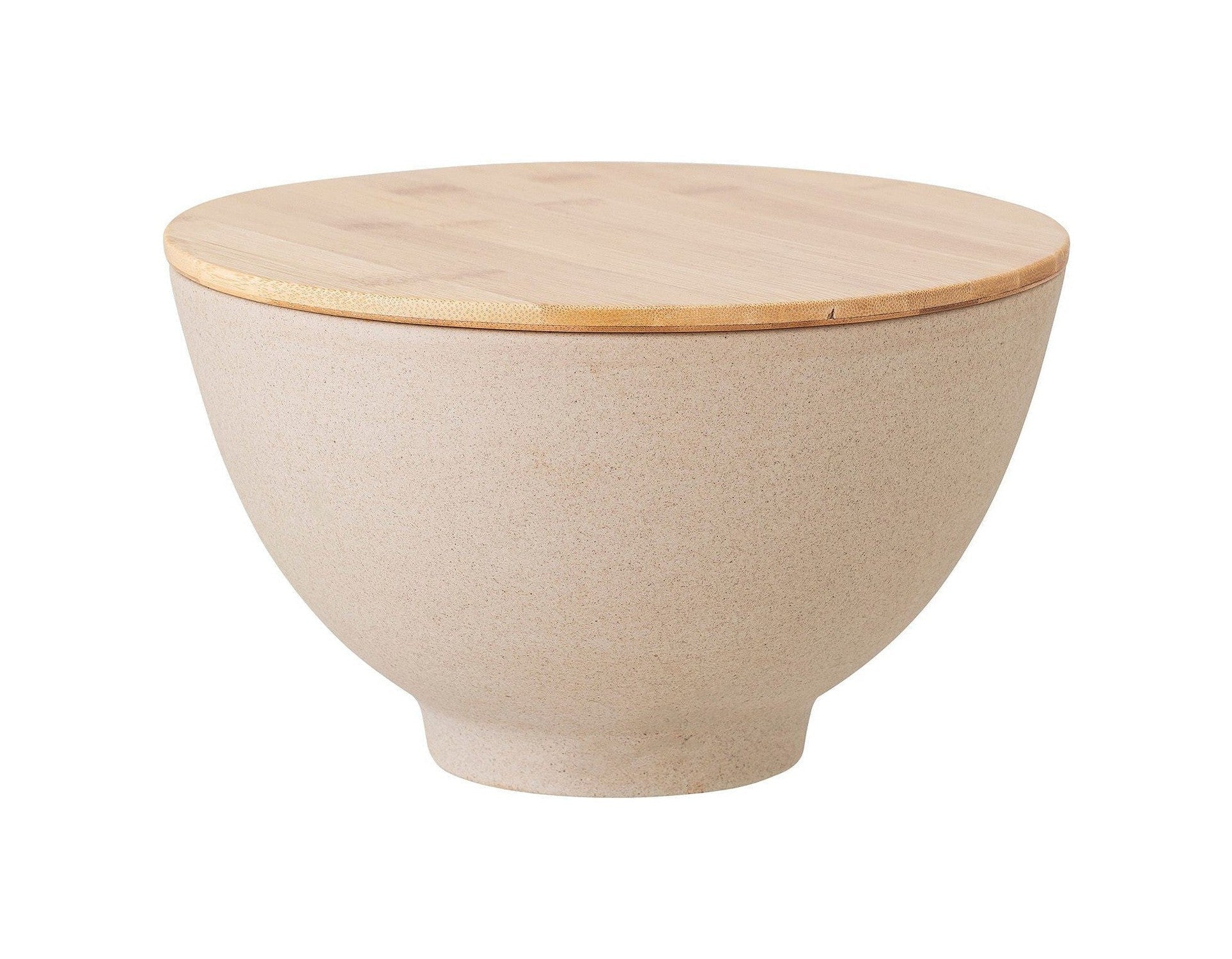 Bloomingville Lee Bowl met deksel, natuur, steengoed