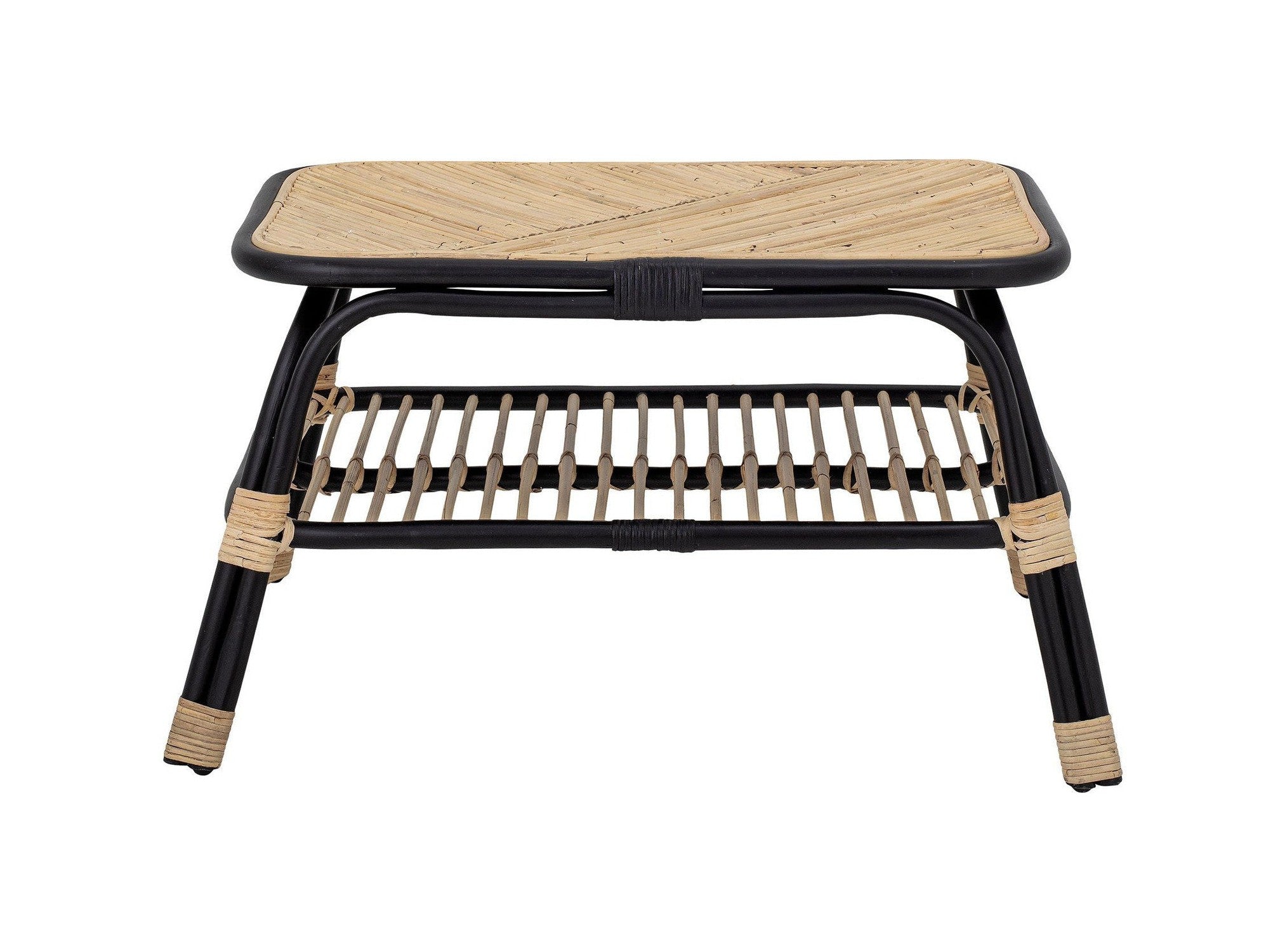 Bloomingville Loue salontafel, zwart, rattan