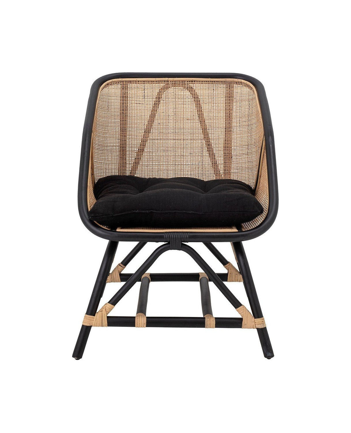 Bloomingville Loue Lounge Chair, Schwarz, Rattan