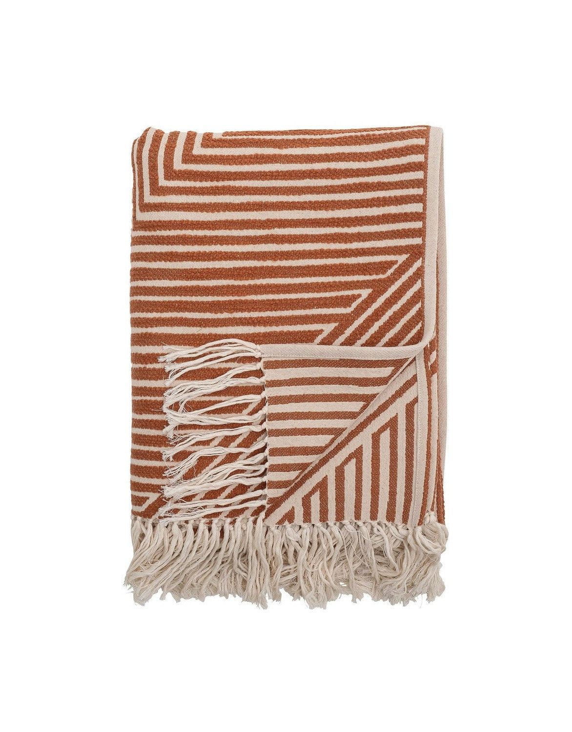 Bloomingville Maddeleine Throw, orange, coton