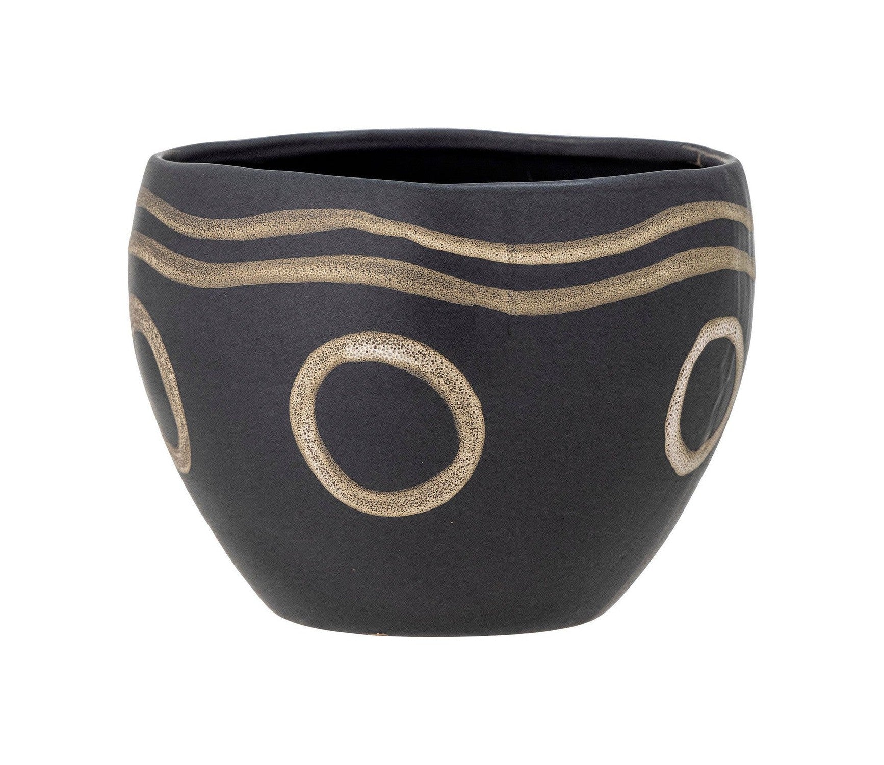 Bloomingville Magnus Flowerpot, Black, Goneware