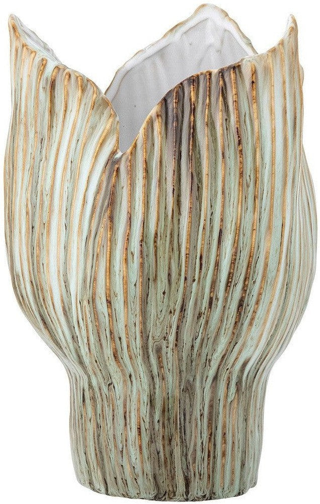 [product_category]-Bloomingville Mahira Vase, Green, Stoneware-Bloomingville-5711173324989-82062013-BLO-1