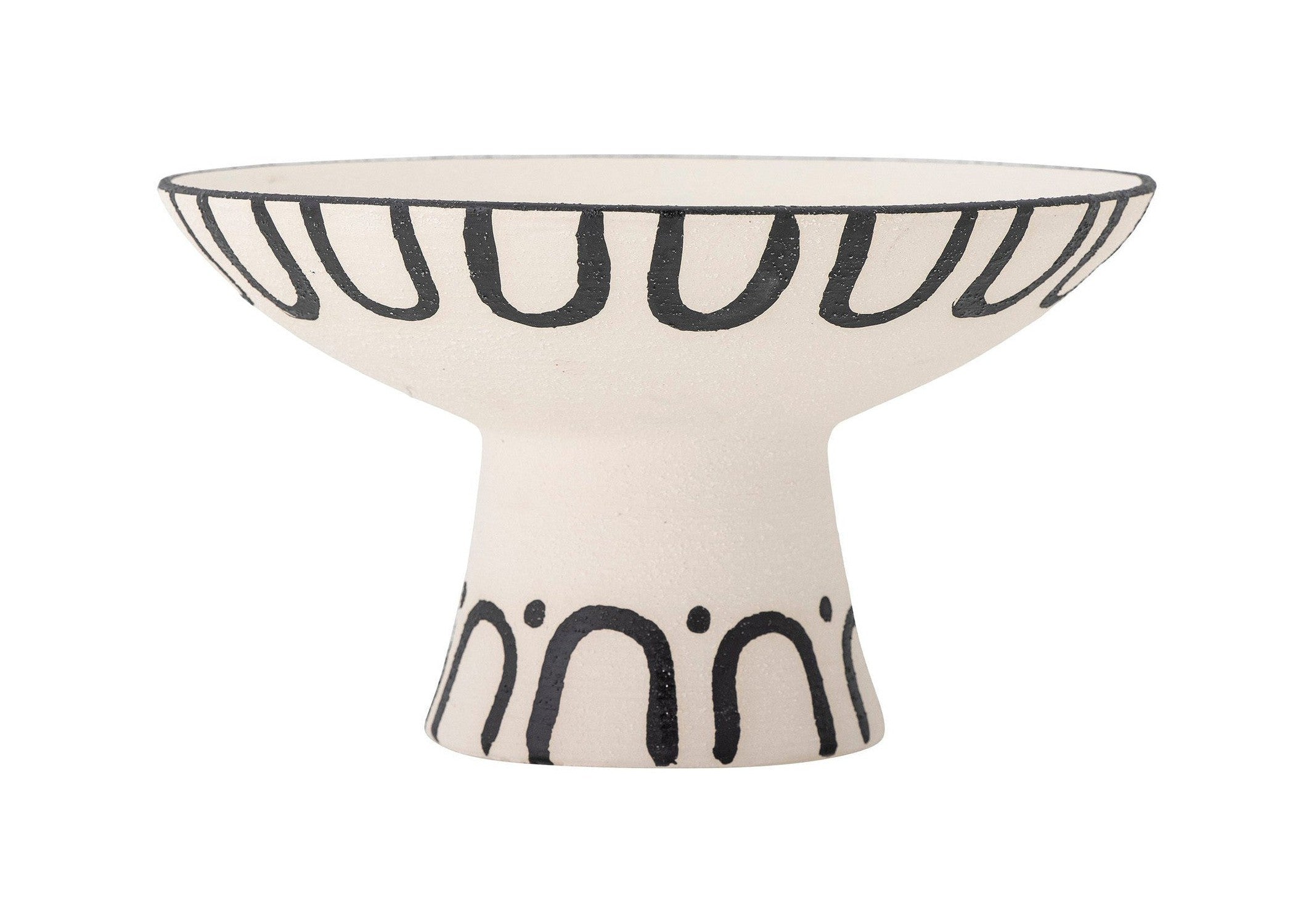 Bloomingville Mayotte Pedestal Bowl, svart, steingods