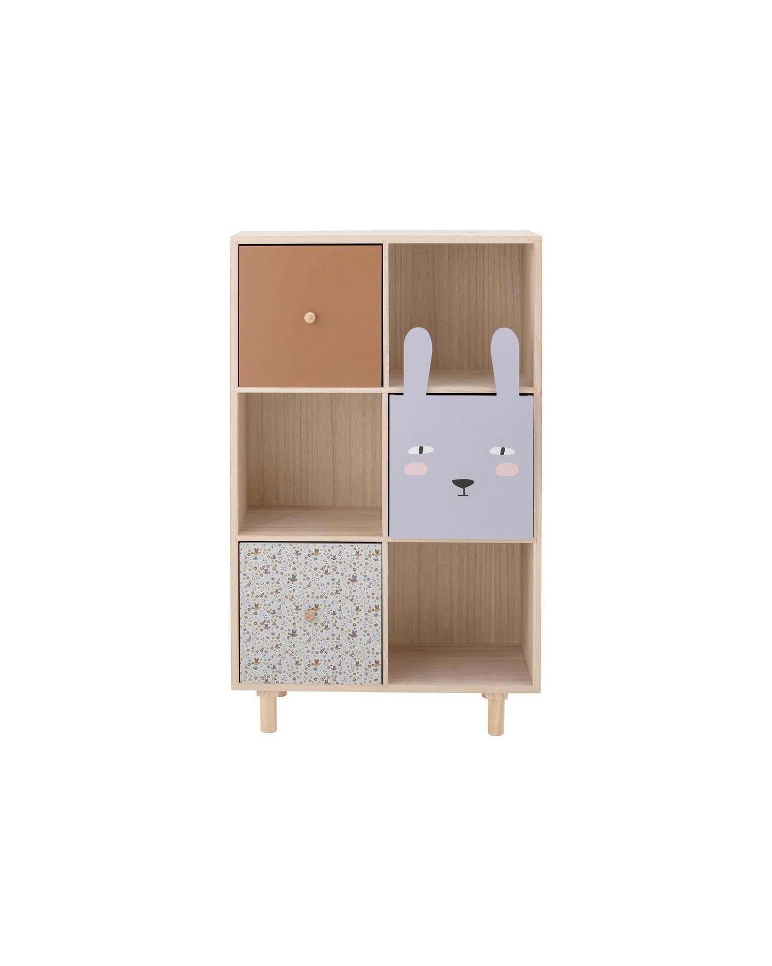 Bloomingville Mini Calle Bookcase con cassetti, Natura, Paulownia