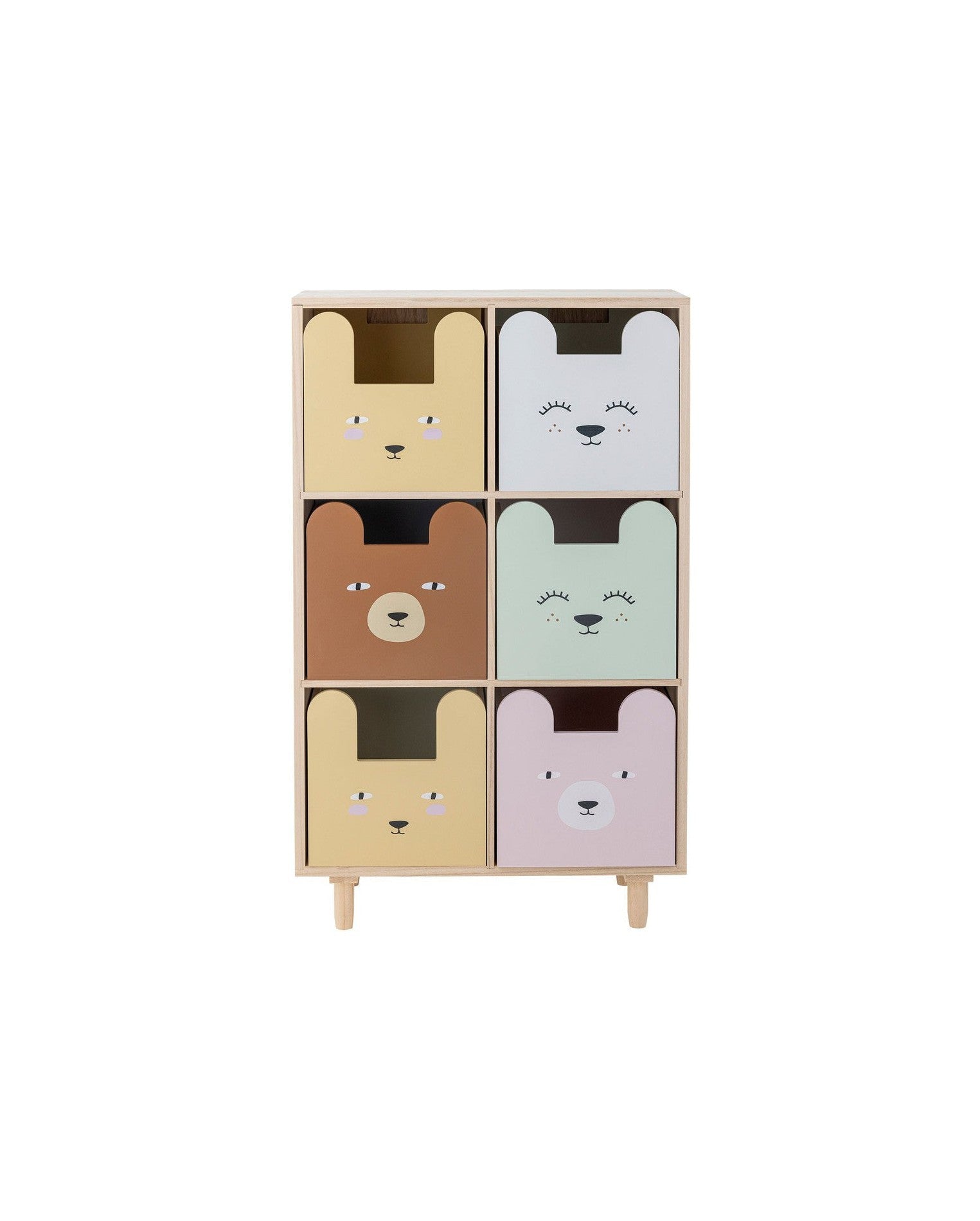 Bloomingville Mini Calle Bookcase con cassetti, Natura, Paulownia