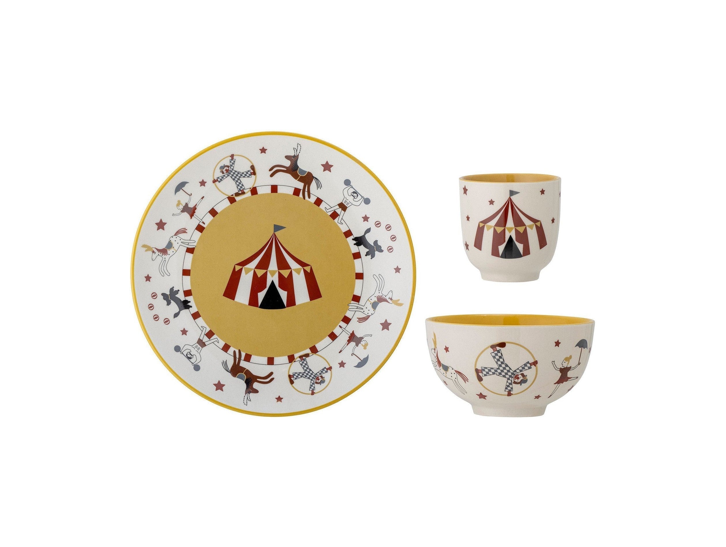 Bloomingville mini colan set di stoviglie, natura, grestreware