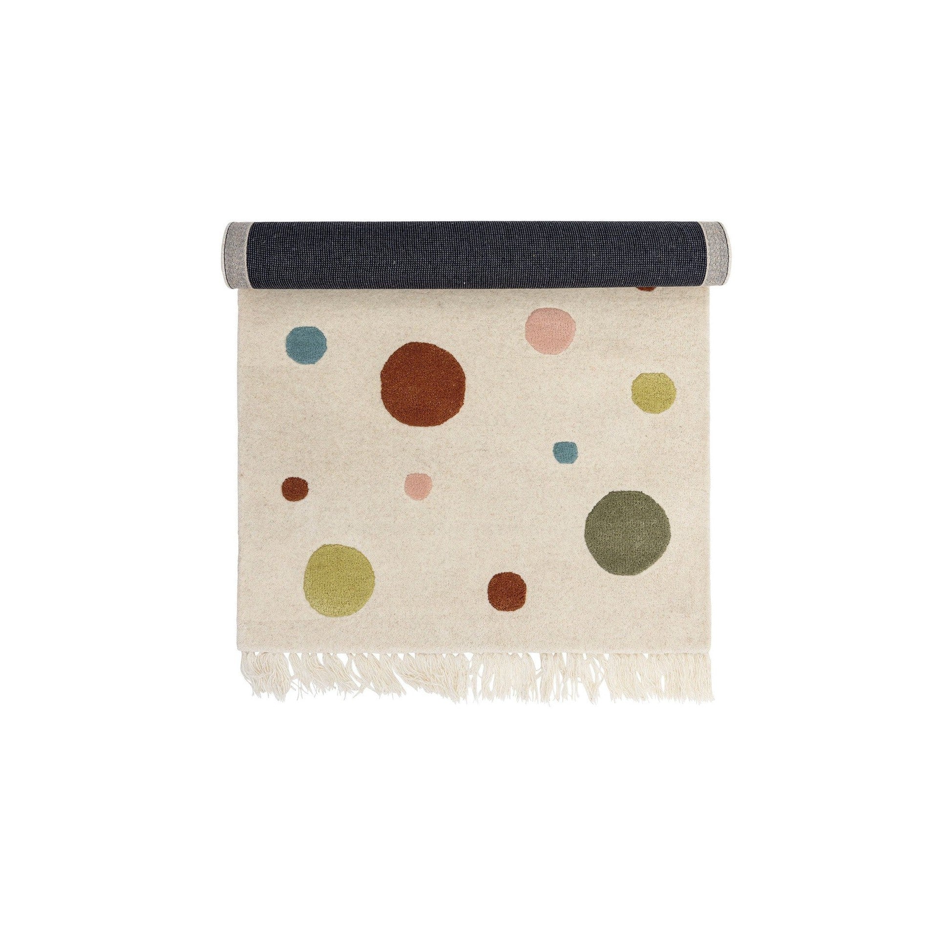 Bloomingville Mini Clennie Rug, Nature, Wol