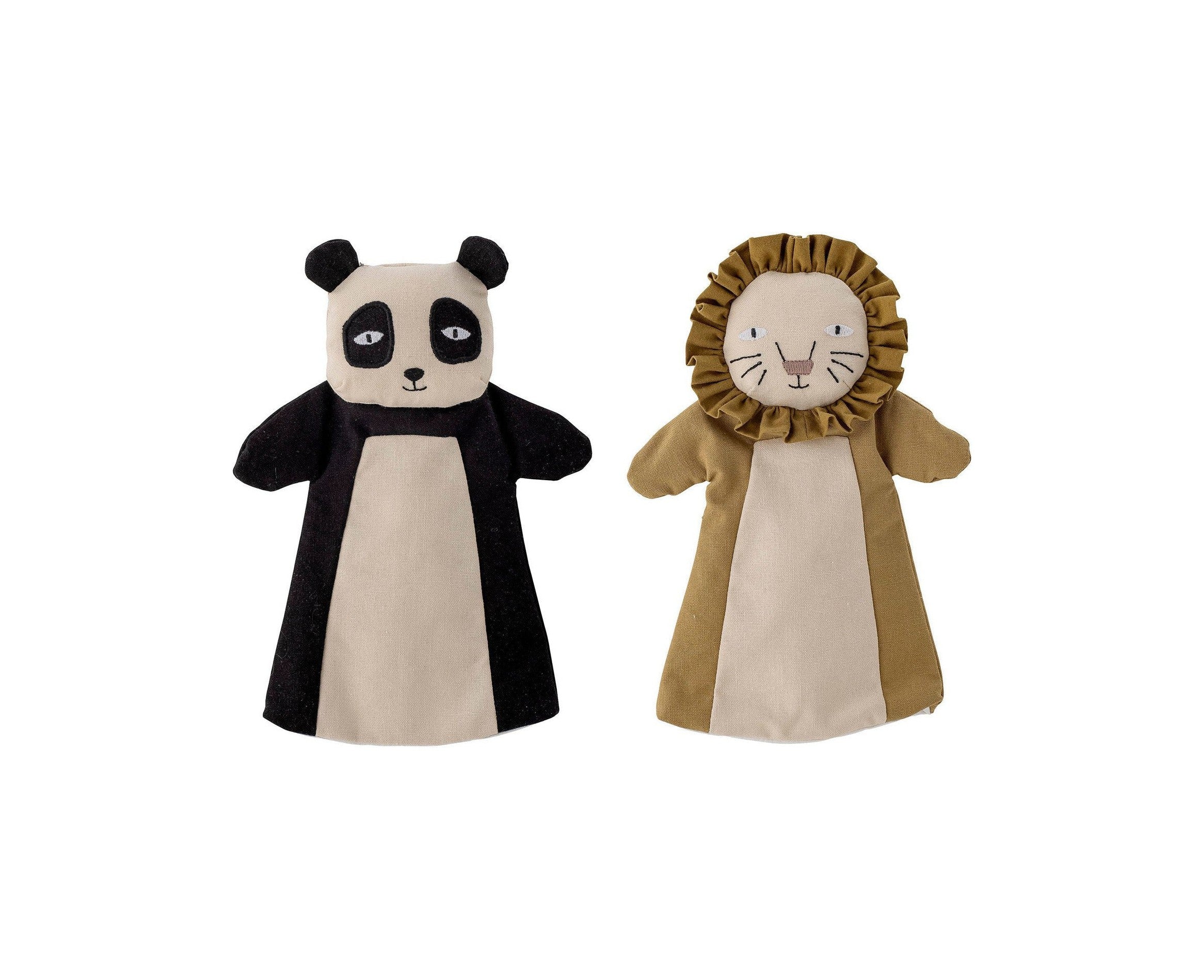 Bloomingville Mini Flynn Hand Puppet, Brown, Linen