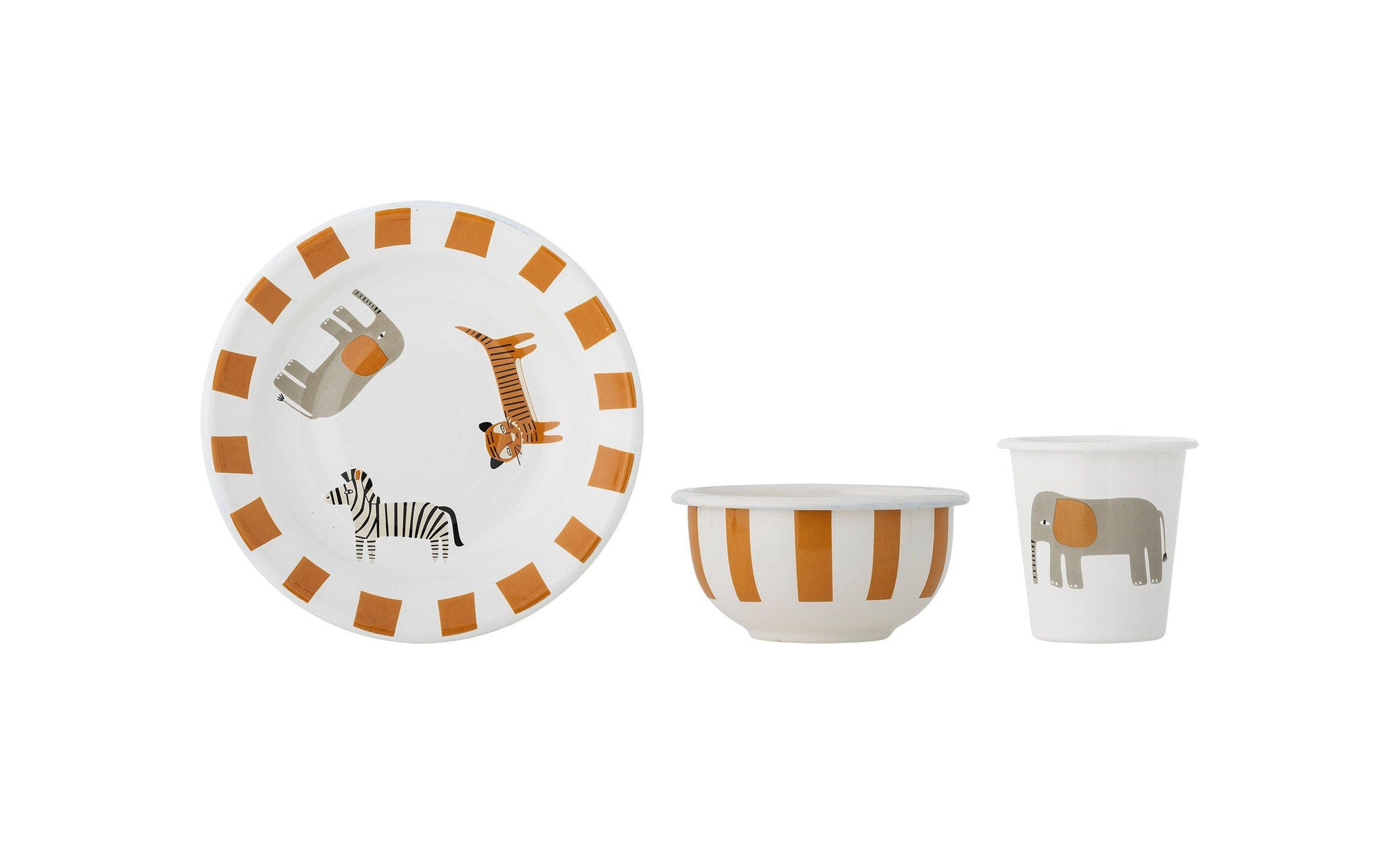 Set di stoviglie Bloomingville Mini Jesse, arancione, ferro