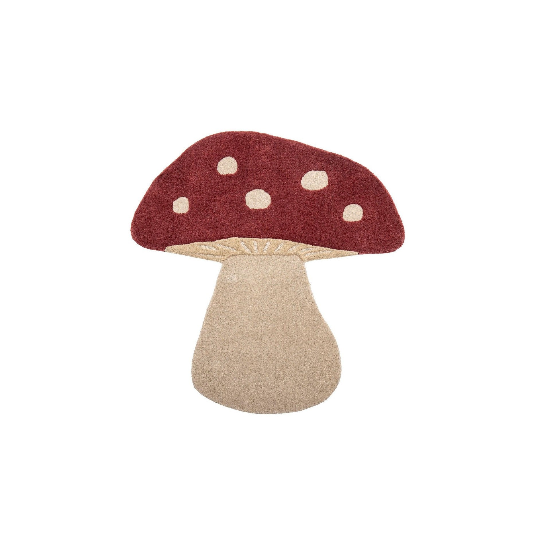 Bloomingville Mini Mushroom Rug, Red, Ull