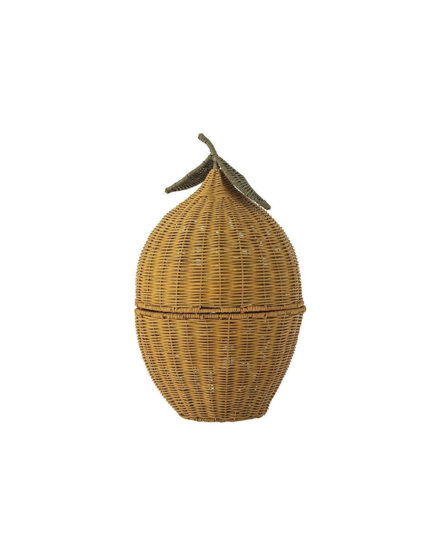 [product_category]-Bloomingville MINI Sage Basket w/Lid, Yellow, Rattan-Bloomingville MINI-5711173333325-82062106-BLO-1