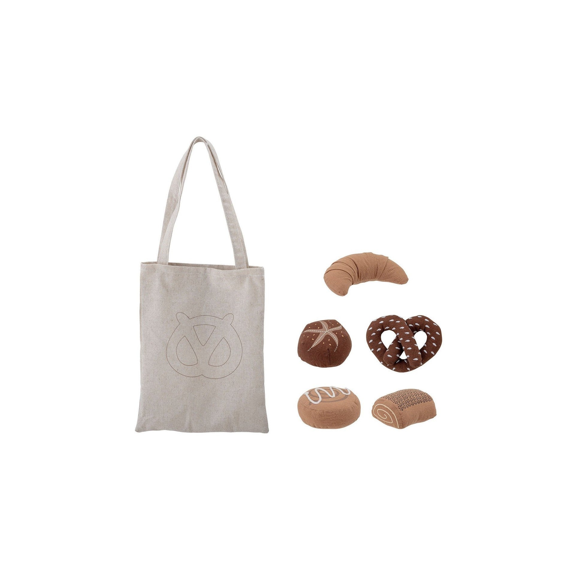 Bloomingville MINI Snorre Play Set, Food, Brown, Cotton