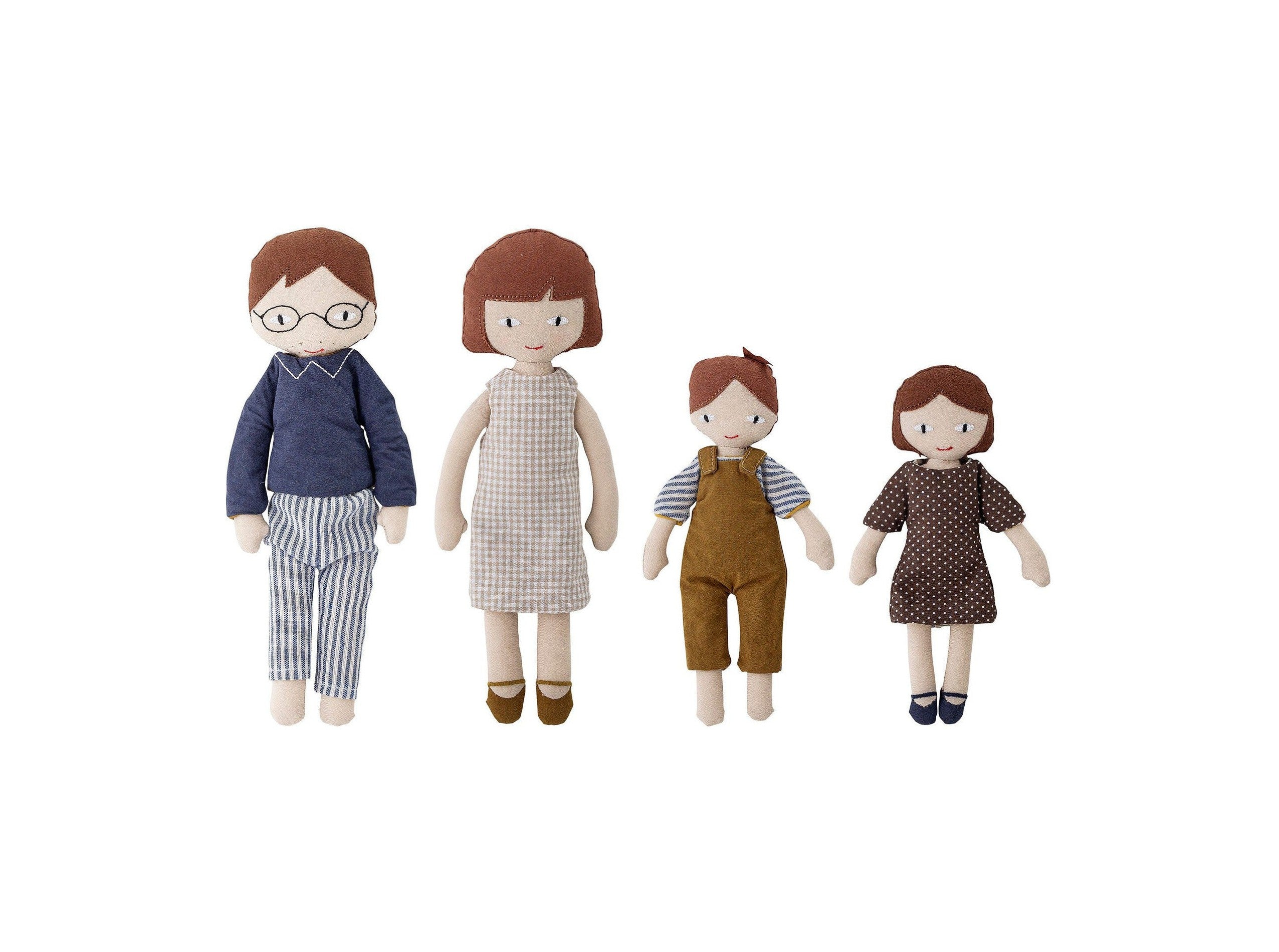 Bloomingville Mini Webster Doll, Brown, bomuld