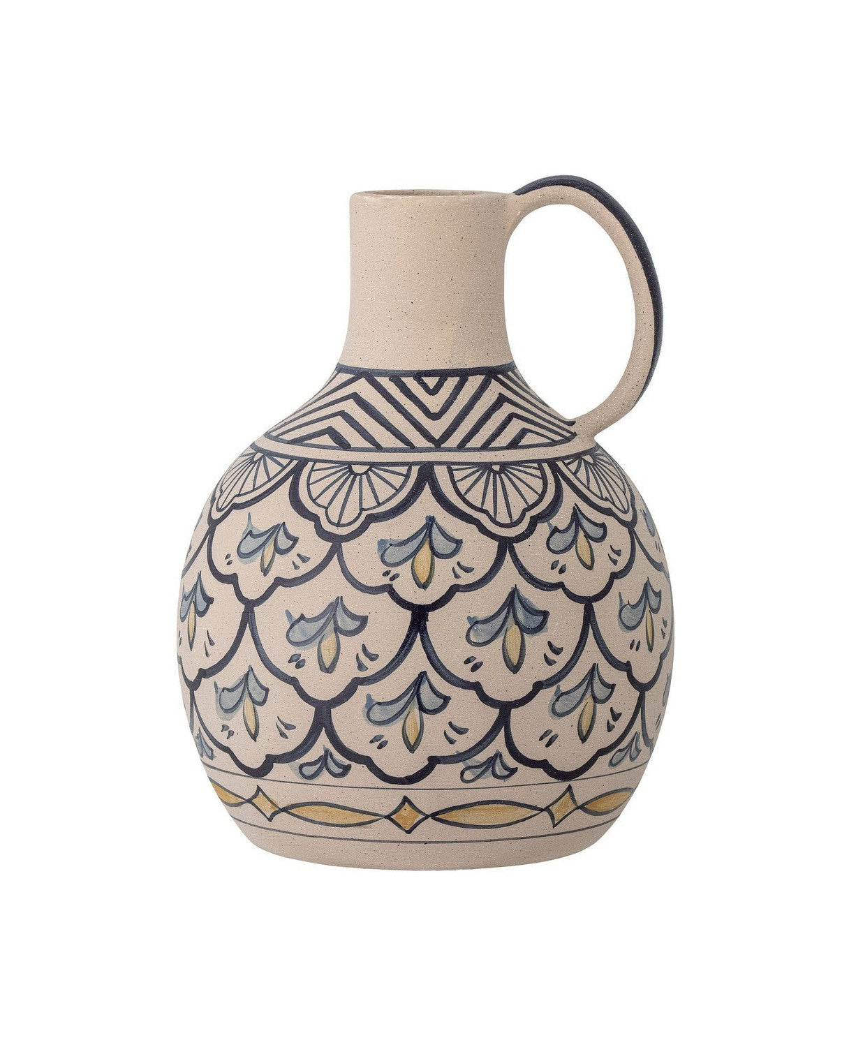 Bloomingville Nadya Vase, Blau, Steinzeug