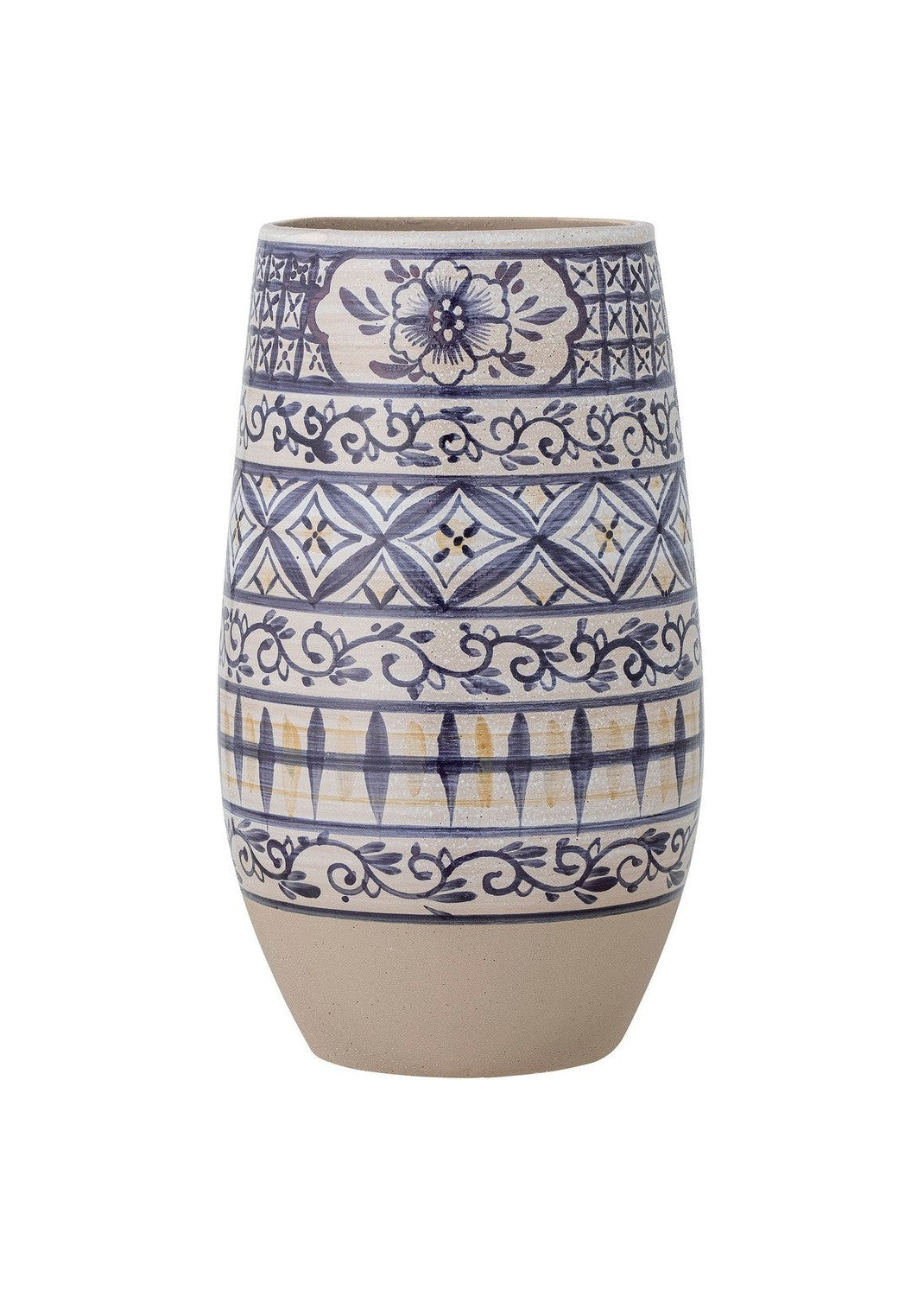 Bloomingville Nadya Vase, Blau, Steinzeug