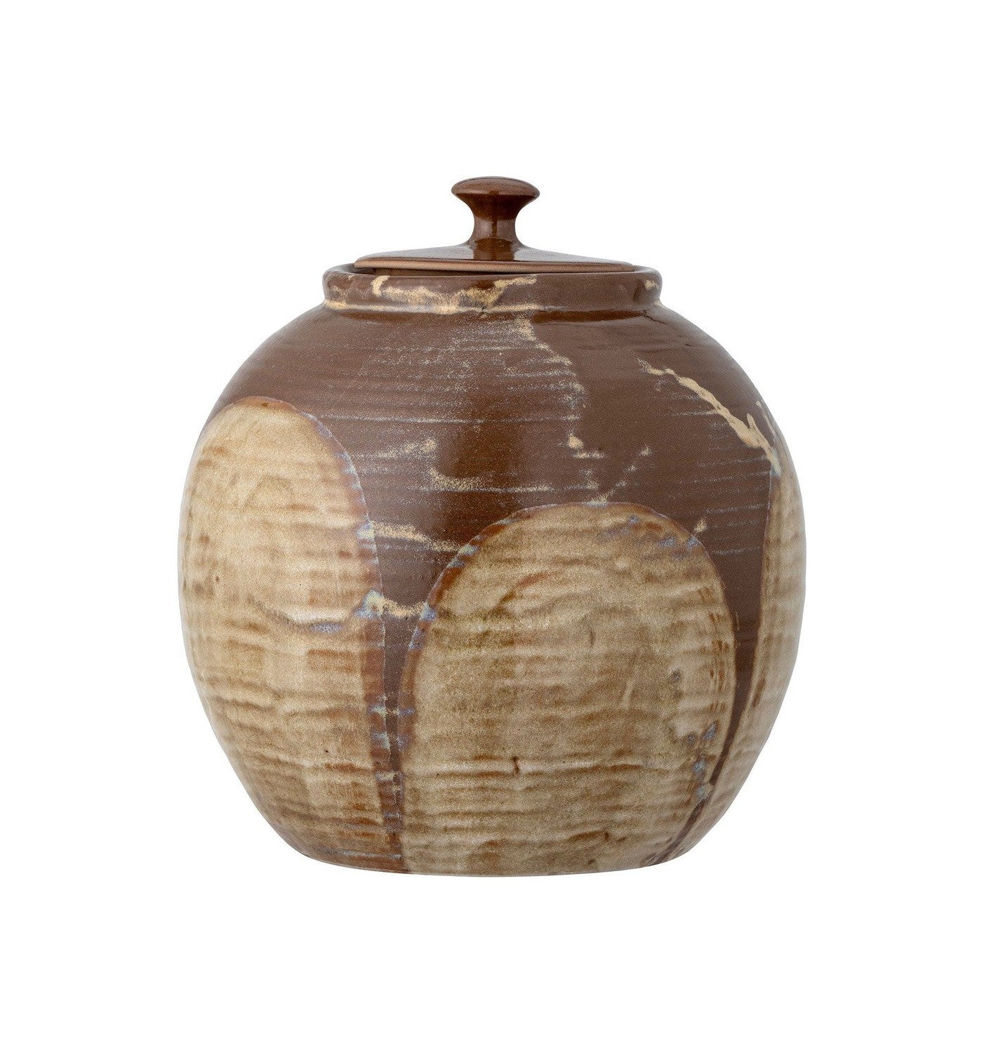 Bloomingville Nasib Jar W/Lid, Brown, Steingware