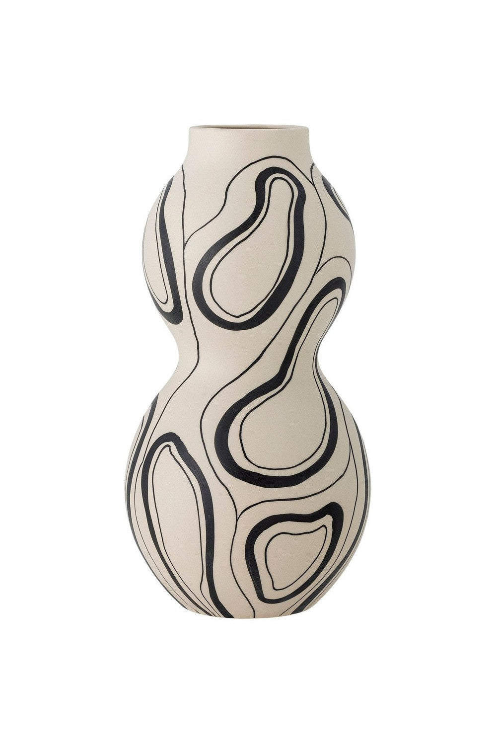 Bloomingville Nicola Vase, nero, grespa