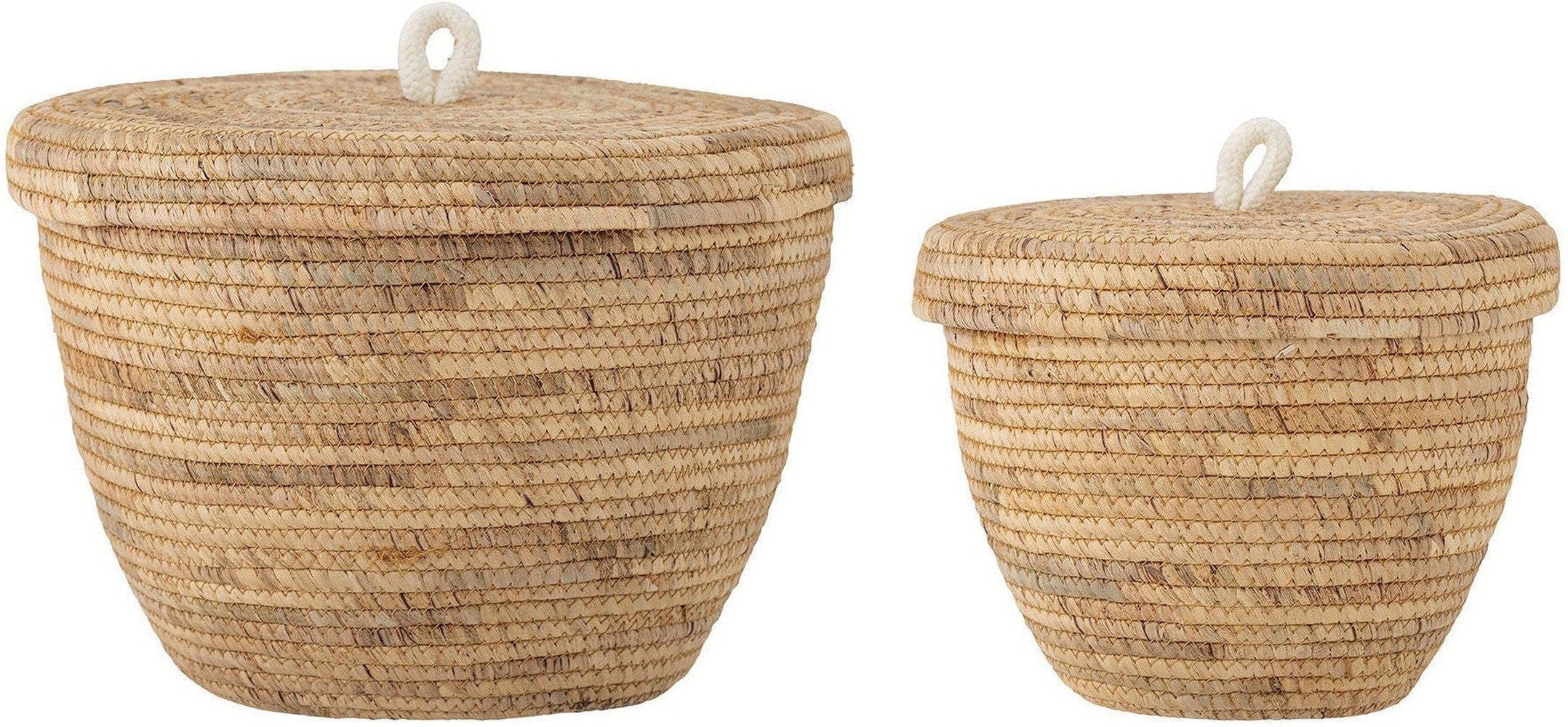 [product_category]-Bloomingville Noi Basket w/Lid, Nature, Water Hyacinth-Bloomingville-5711173293728-82056667-BLO-1