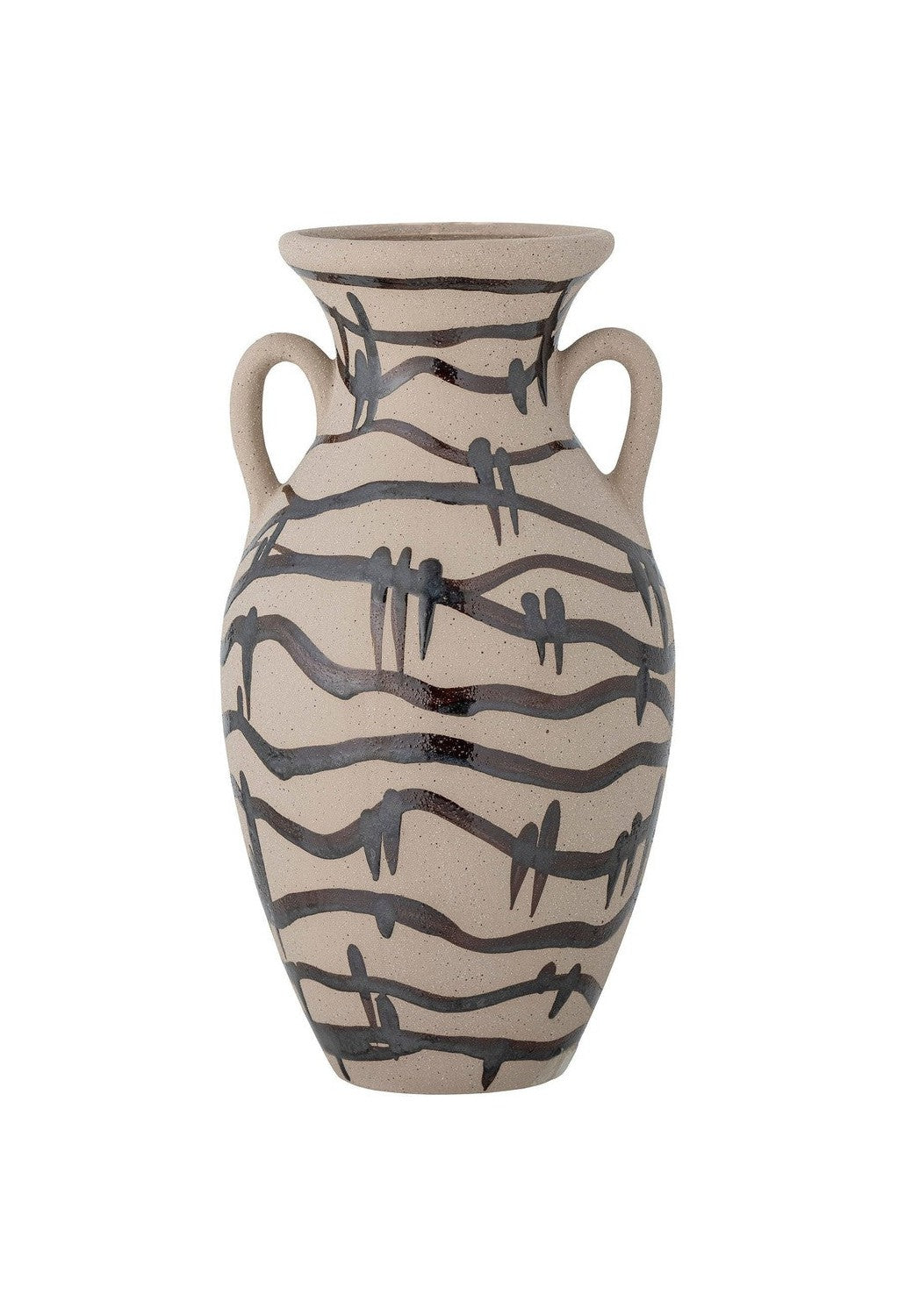 Bloomingville Ohana Vase, svart, steingods