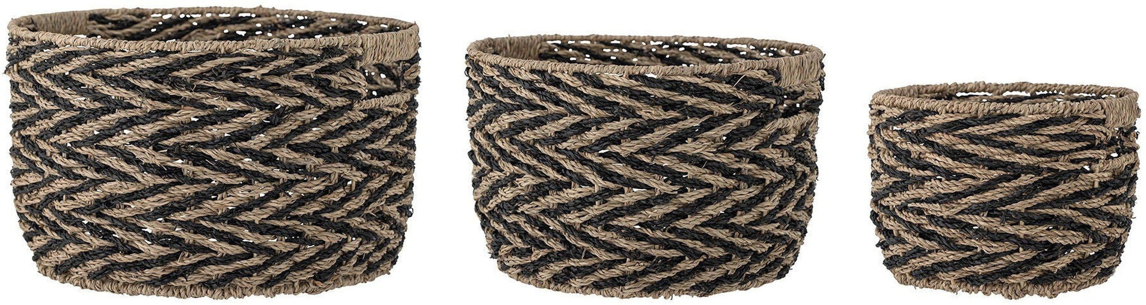 [product_category]-Bloomingville Othilde Basket, Black, Seagrass-Bloomingville-5711173292189-82057276-BLO-1