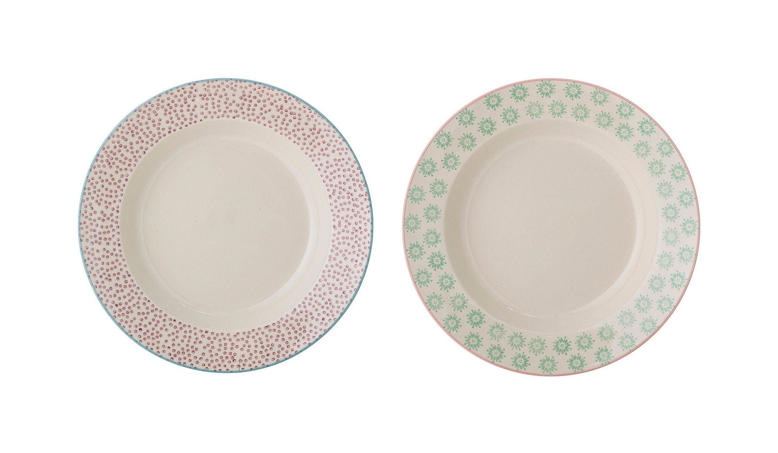 Bloomingville Patrizia Pasta Plate, groen, steengoed