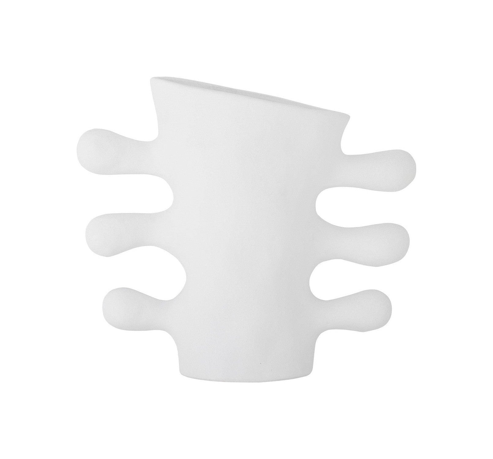 Bloomingville Pernilla Vase, bianco, grespa