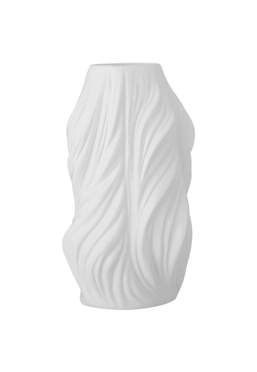 Bloomingville Sanak Vase, bianco, ceramica