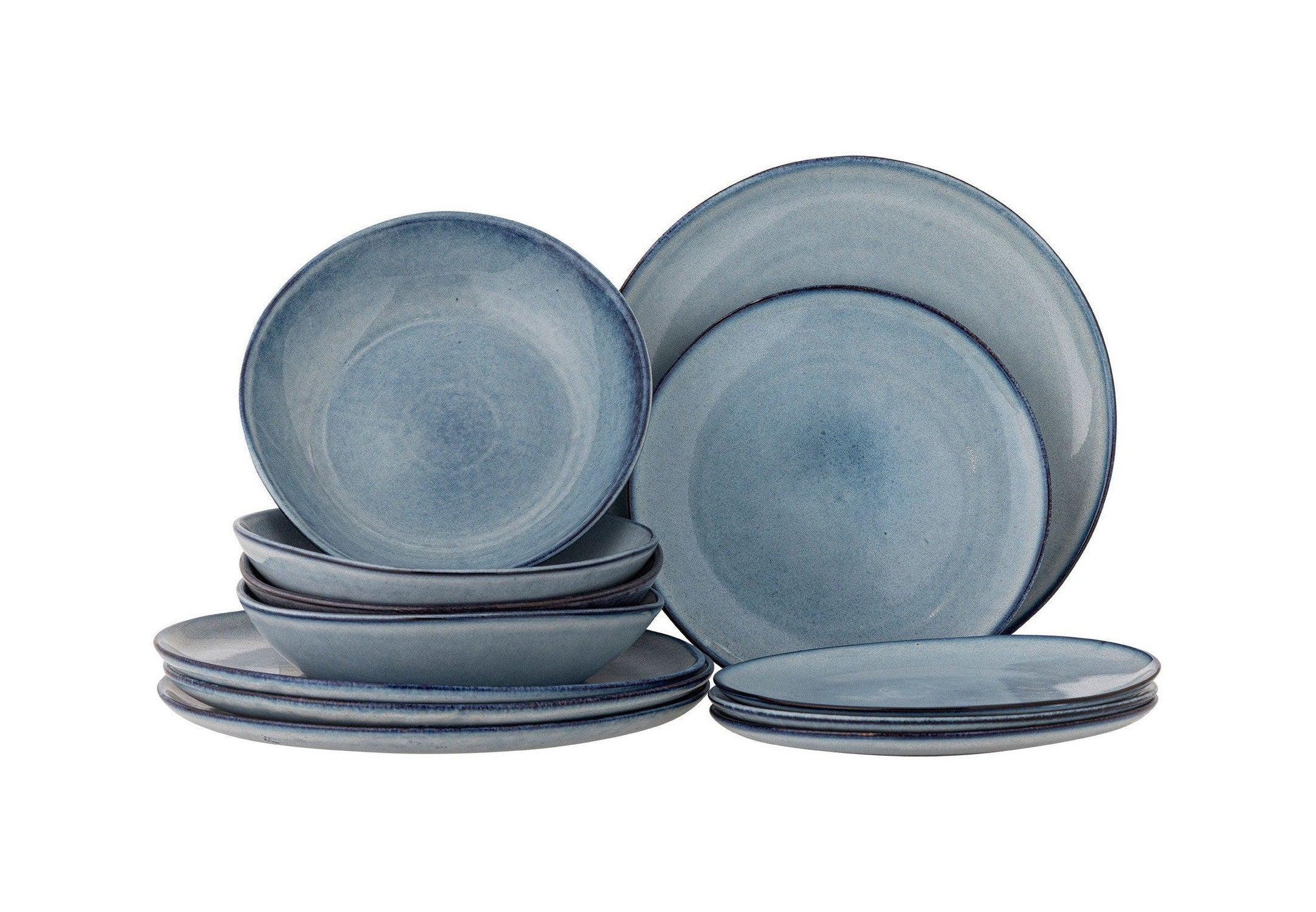 Ensemble de vaisselle de Bloomingville Sandrine, bleu, en grès