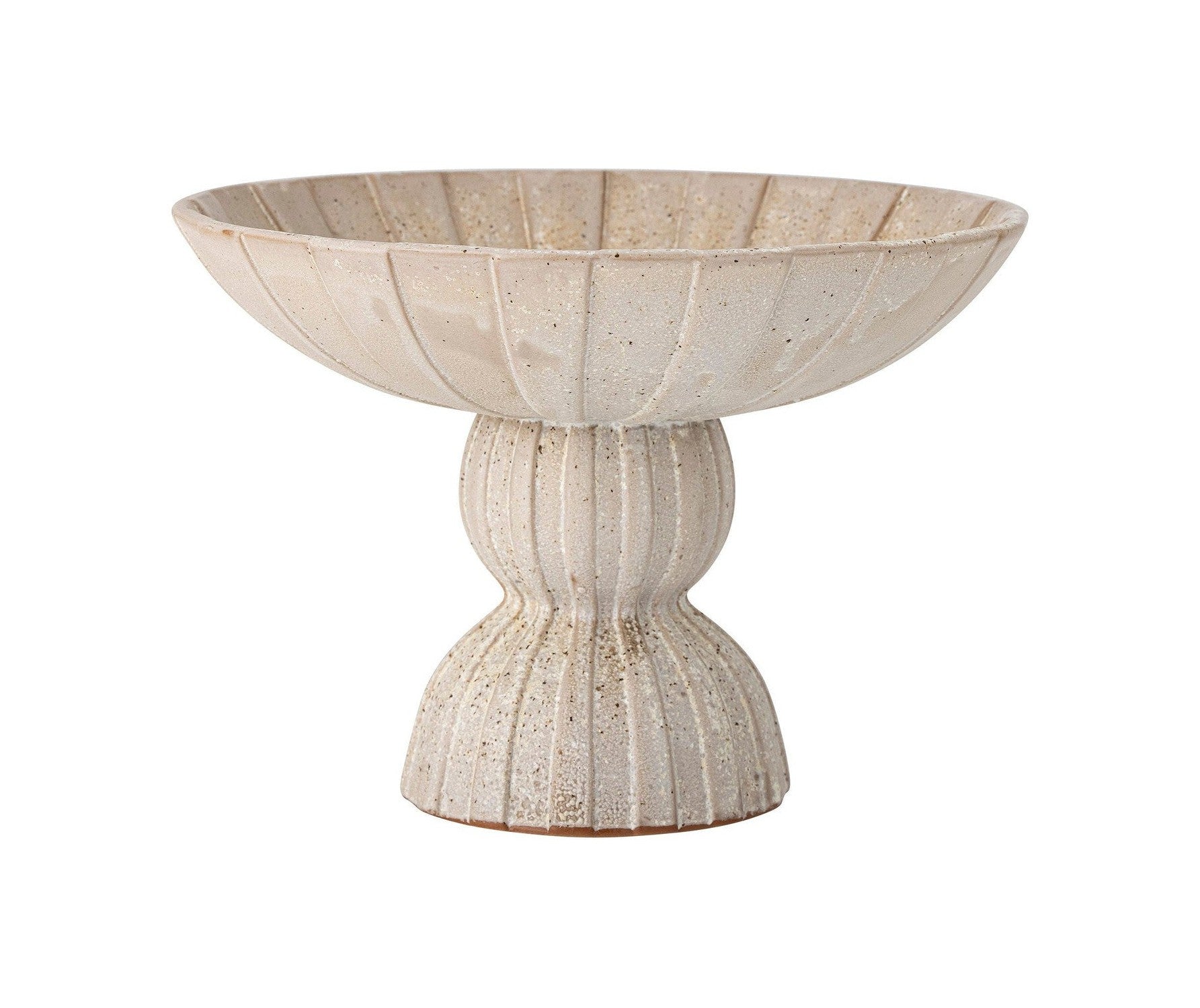 Bloomingville Satya Pedestal Bowl, Nature, Stenteware