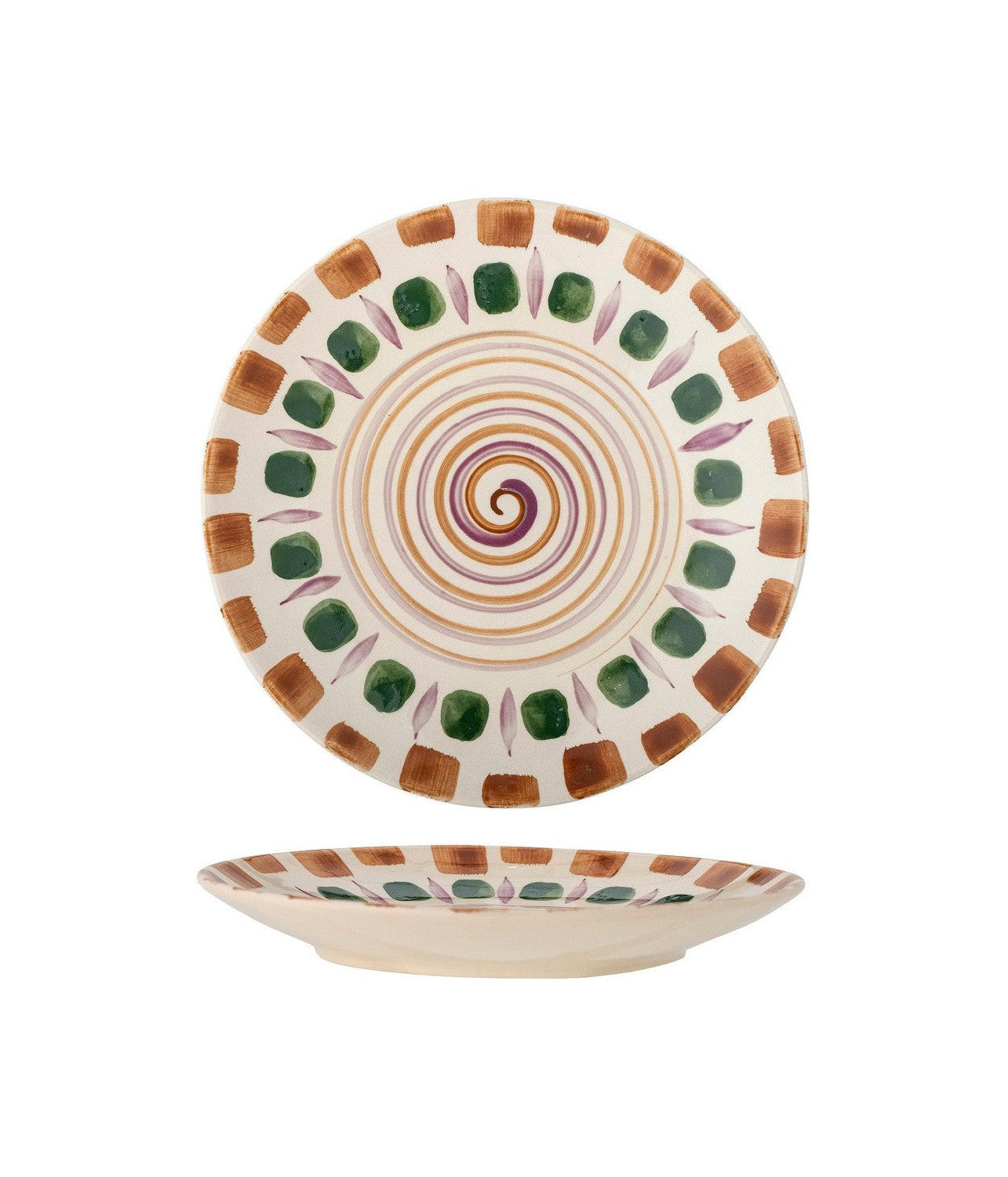 Bloomingville Shama Plate, groen, steengoed