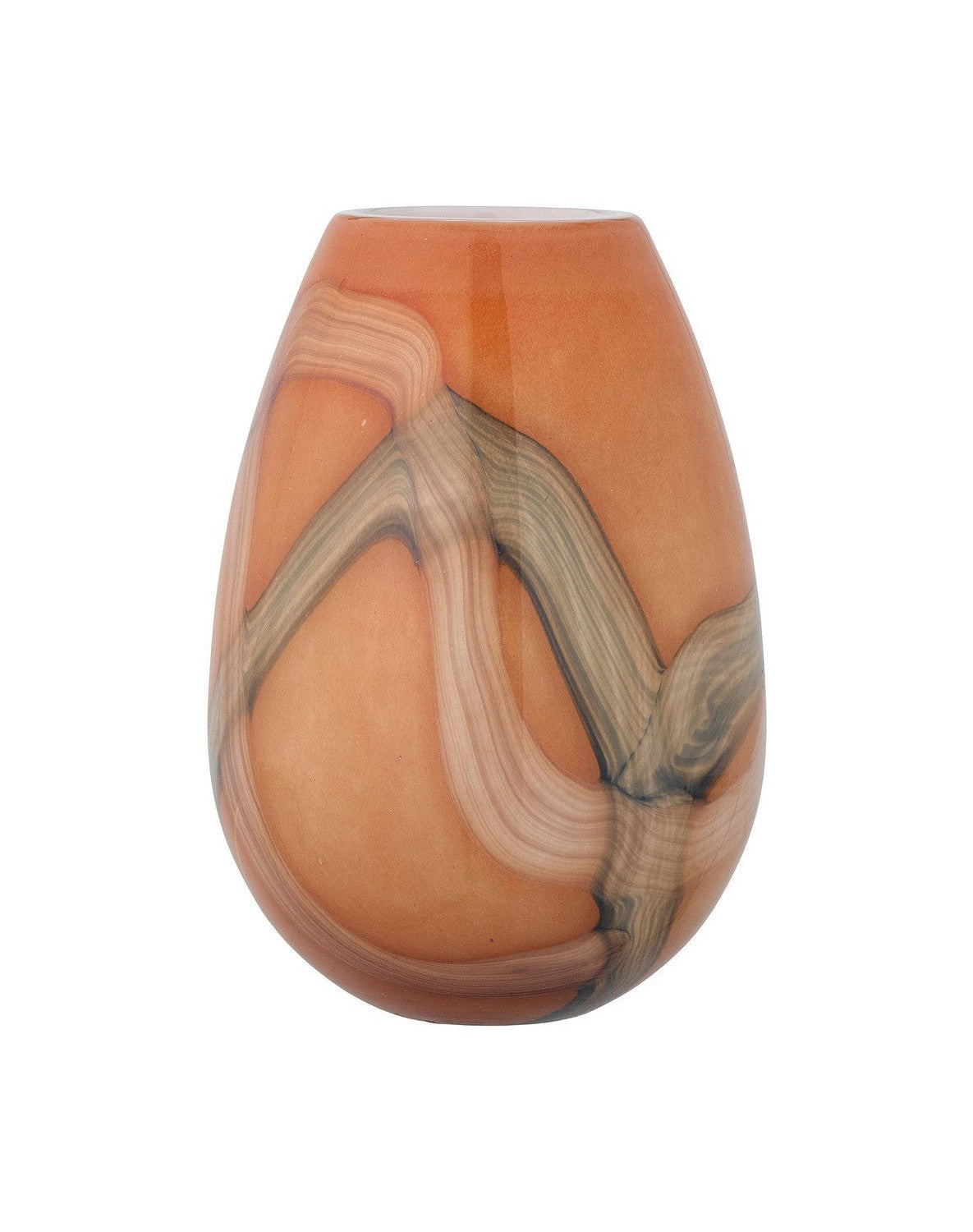 Bloomingville sjalvase, orange, glas