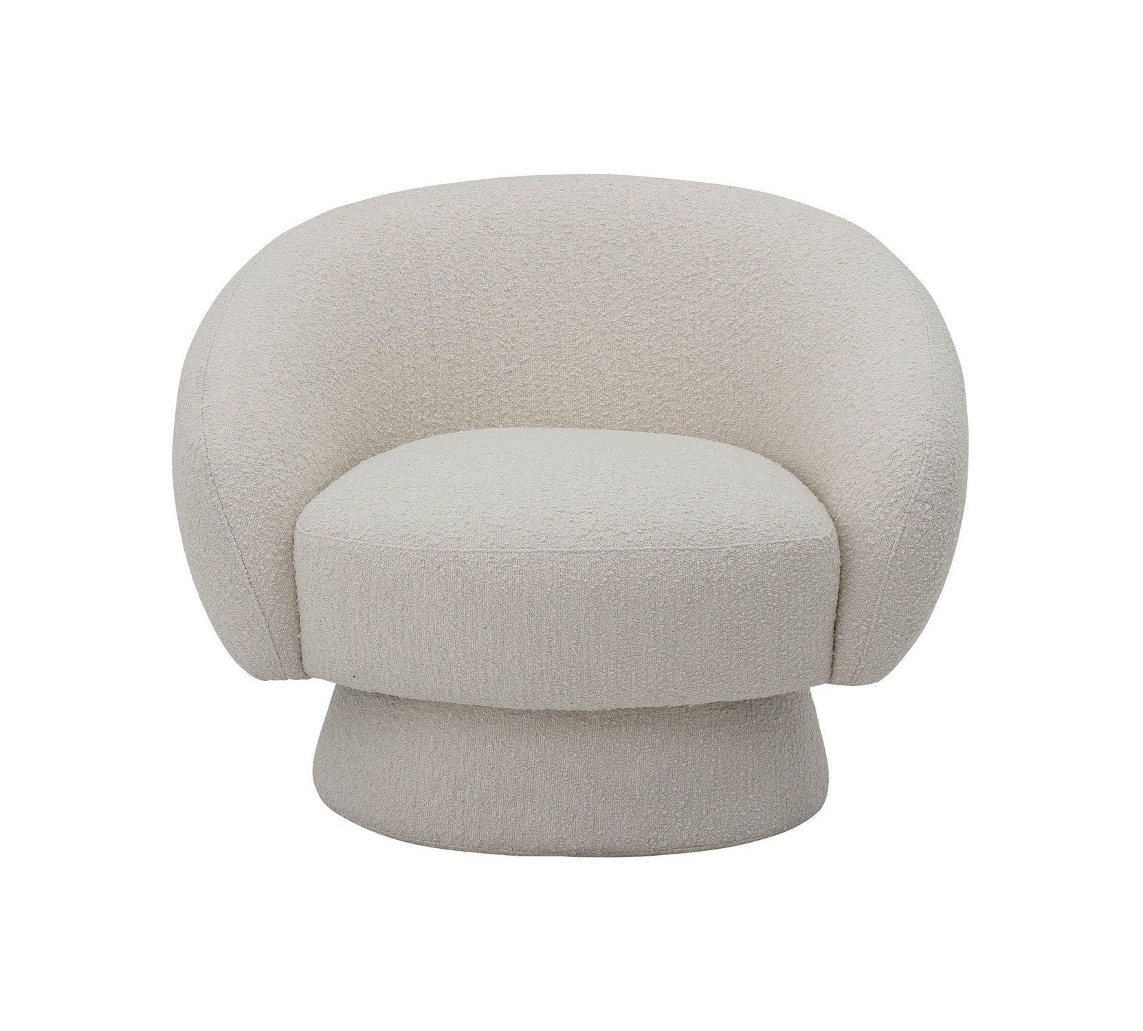 Sedia a lounge Bloomingville Ted, bianco, poliestere