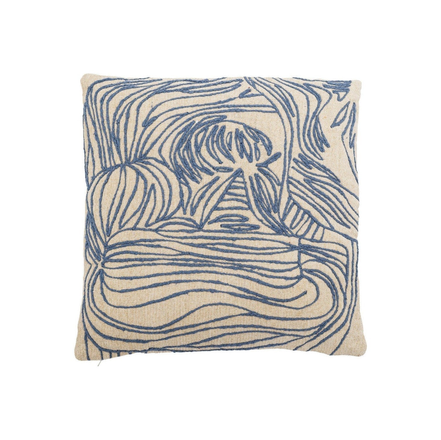 Bloomingville Volla Cushion, bleu, coton