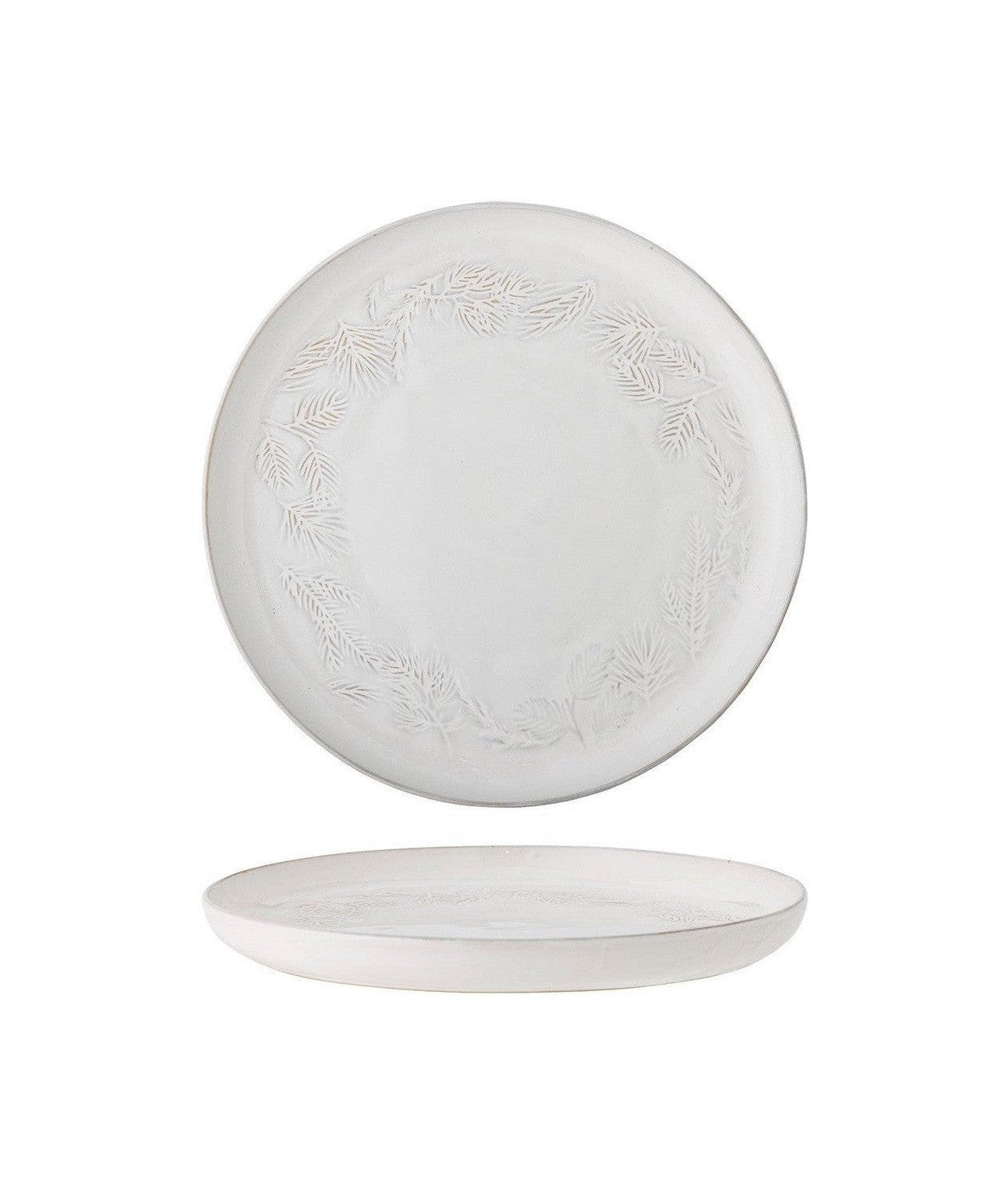 [product_category]-Bloomingville Winter Serving Plate, Nature, Stoneware-Bloomingville-5711173327201-82061120-BLO-1