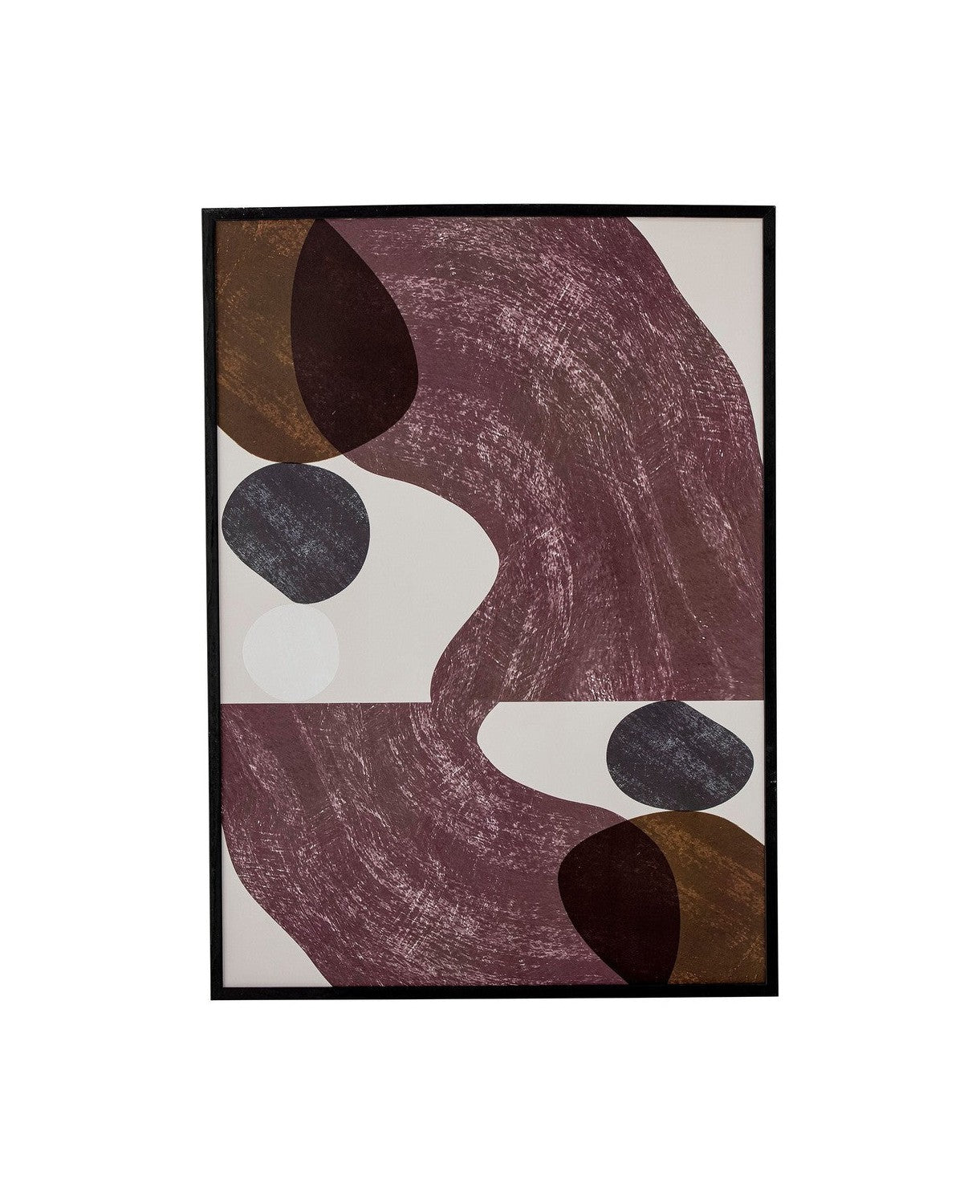 Illustration de Bloomingville Yoselin avec cadre, noir, pin