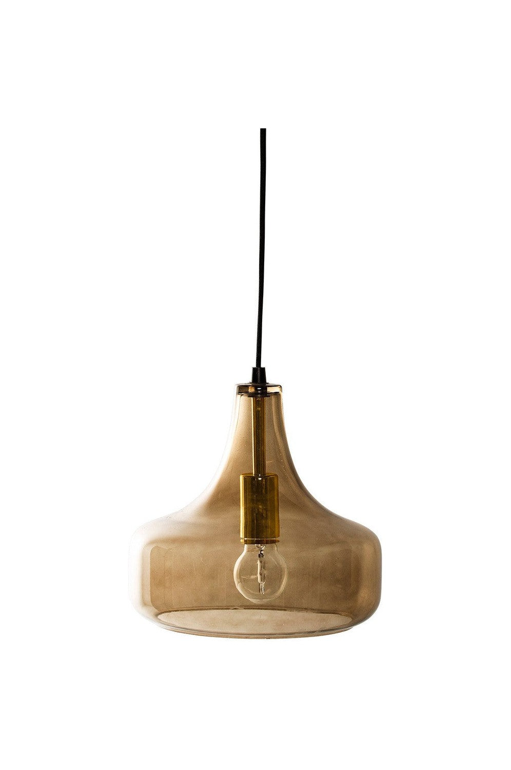 Lámpara colgante de Bloomingville Yuser, marrón, vidrio